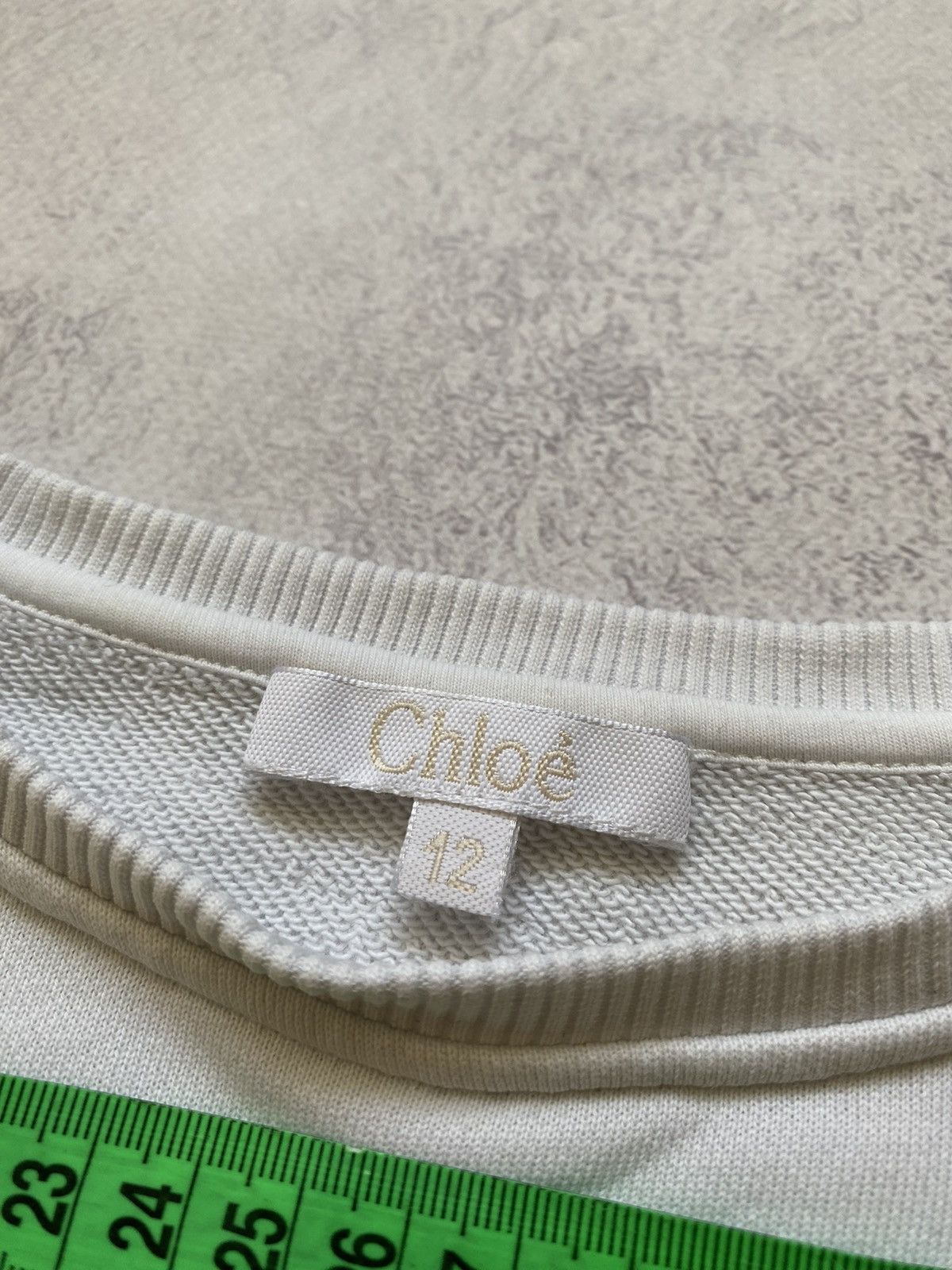 Chloe Chloe Womens White Cropped Sweatshirt Size 12 Size M / US 6-8 / IT 42-44 - 8 Thumbnail
