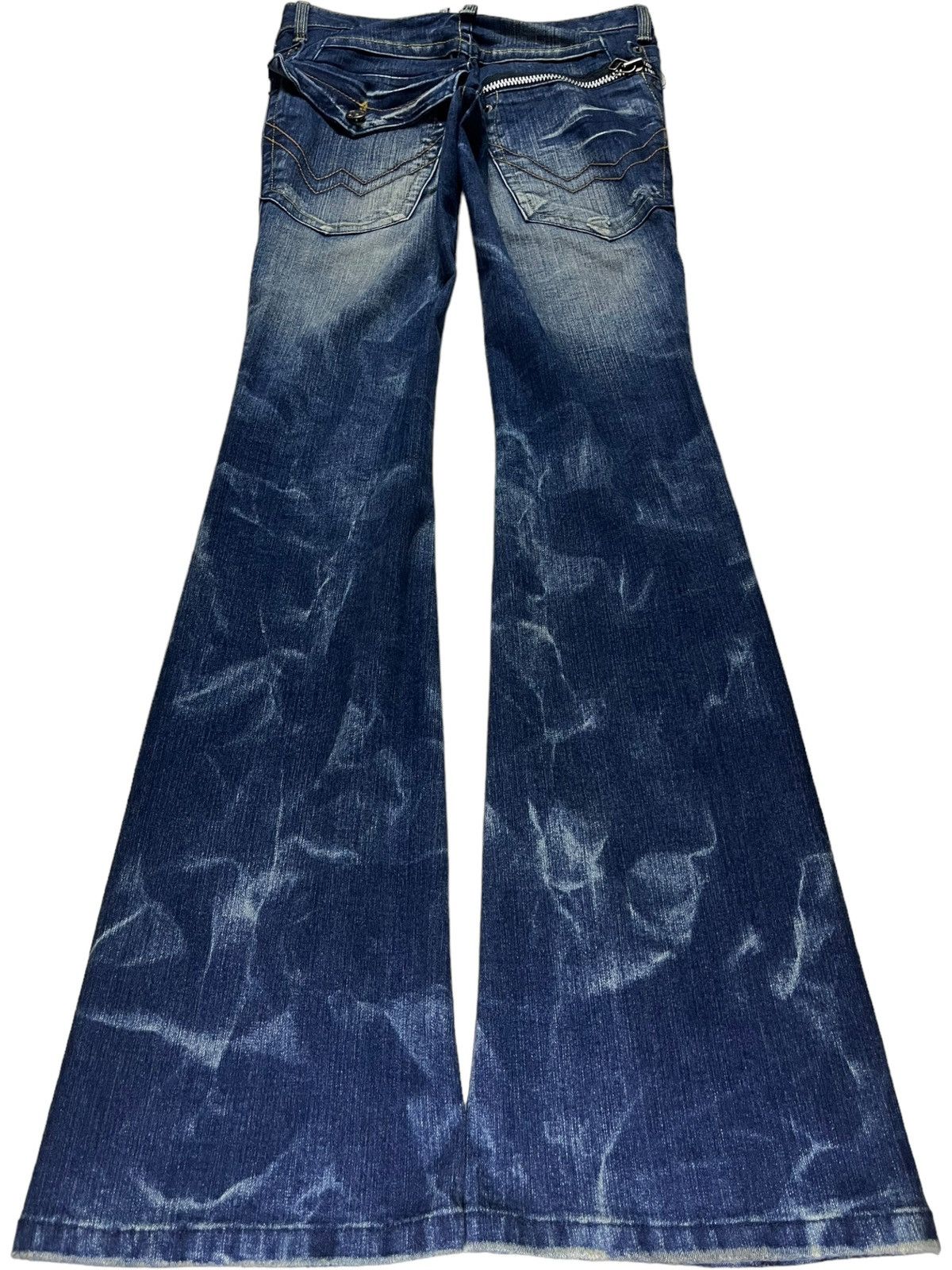 Japanese Brand Vintage Japanese Brand Sick Mud Wash Distressed Flare Jeans Size 29" - 2 Thumbnail