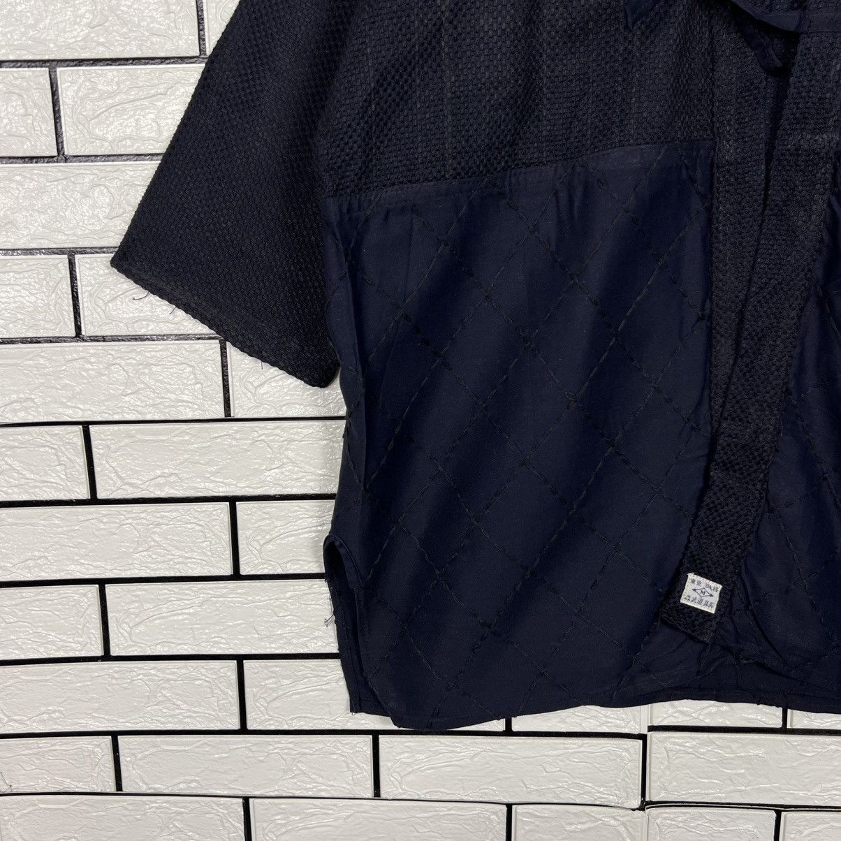 Japanese Brand Vintage Thick Weave KIMONO DarkBlue Hanten Jacket #4054-C184 Size US XL / EU 56 / 4 - 5 Thumbnail