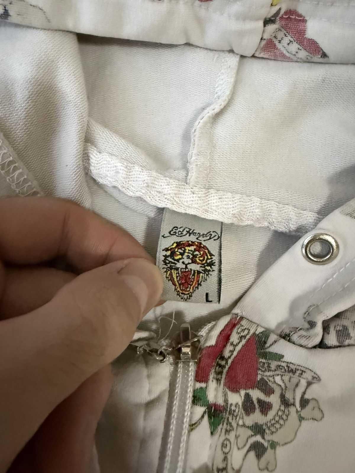 Christian Audigier Rare Vintage Ed Hardy Love Kills Y2K Rhinestone Drip Hoodie Size L / US 10 / IT 46 - 3 Thumbnail