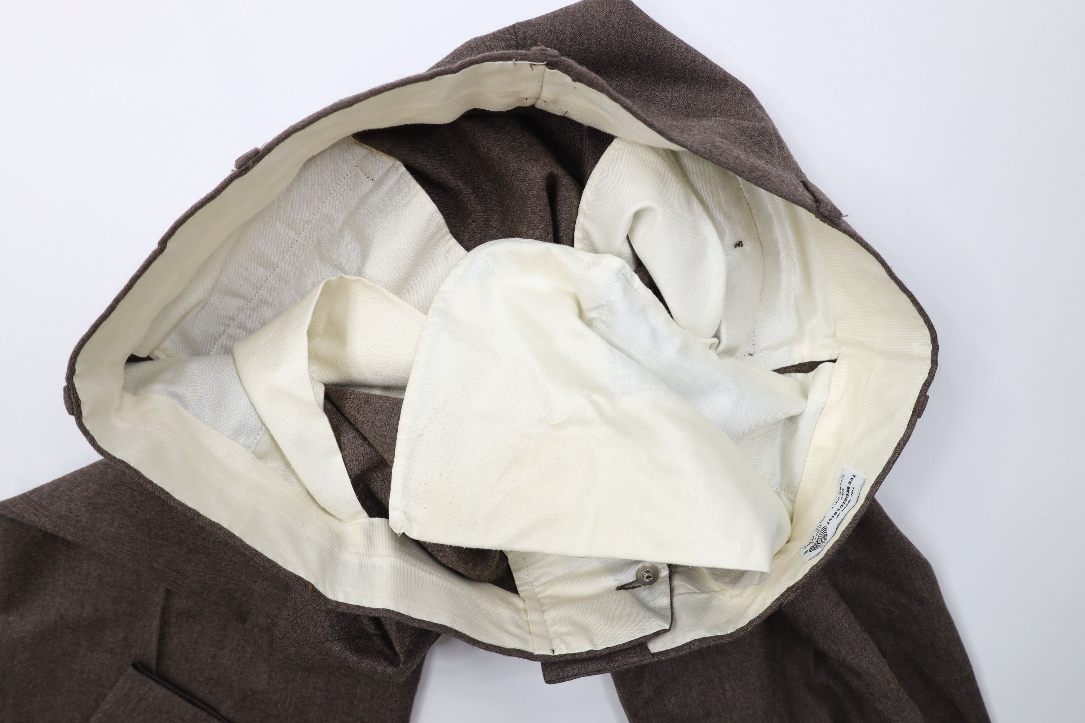 Vintage Vintage 70s Streetwear Wool Wide Leg Chino Pants Brown USA Size US 38 / EU 54 - 7 Thumbnail