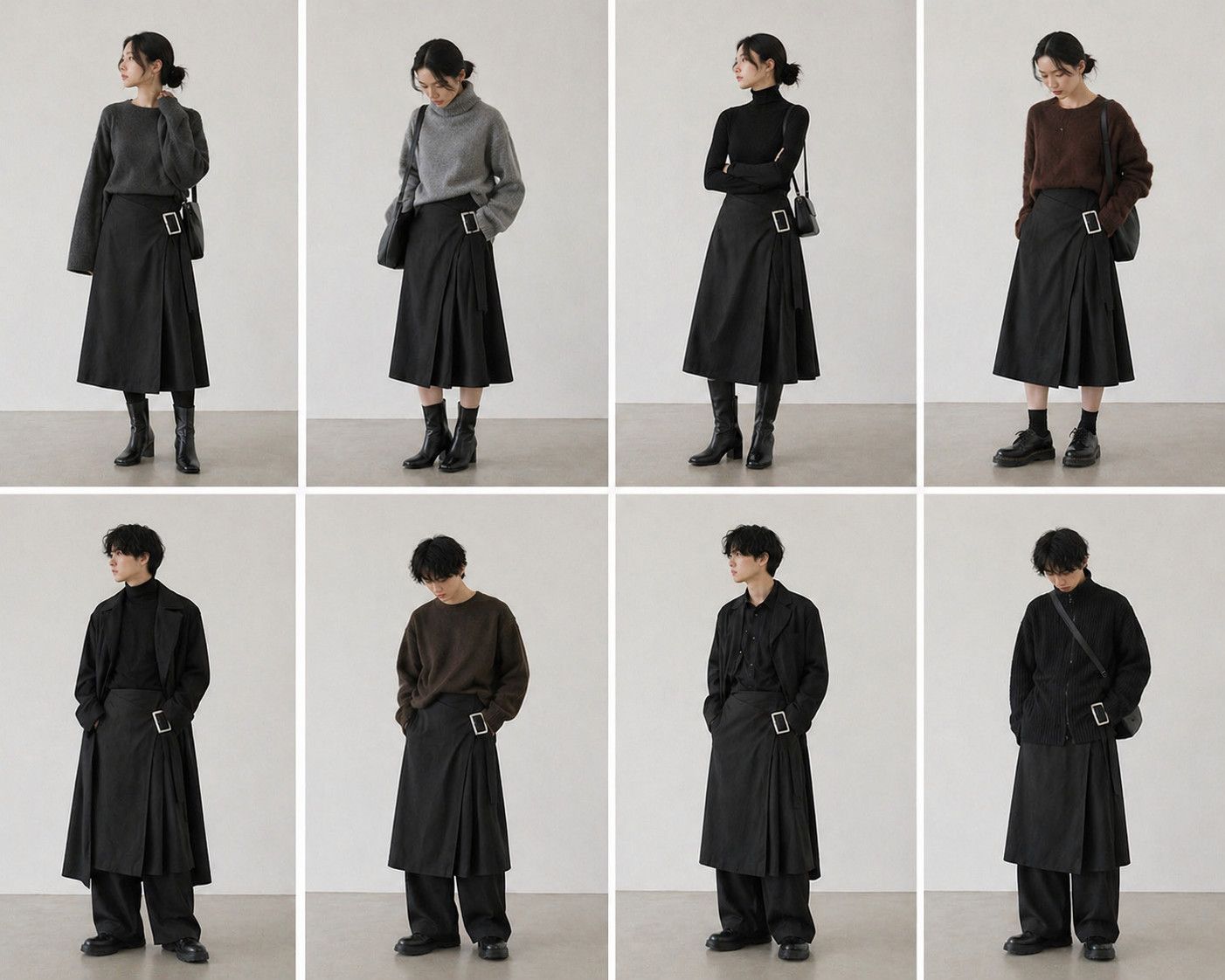 Yohji Yamamoto Yohji Yamamoto Y's - Wool Square Buckle Wrap Skirt Apron Size 30" / US 8 / IT 44 - 7 Thumbnail