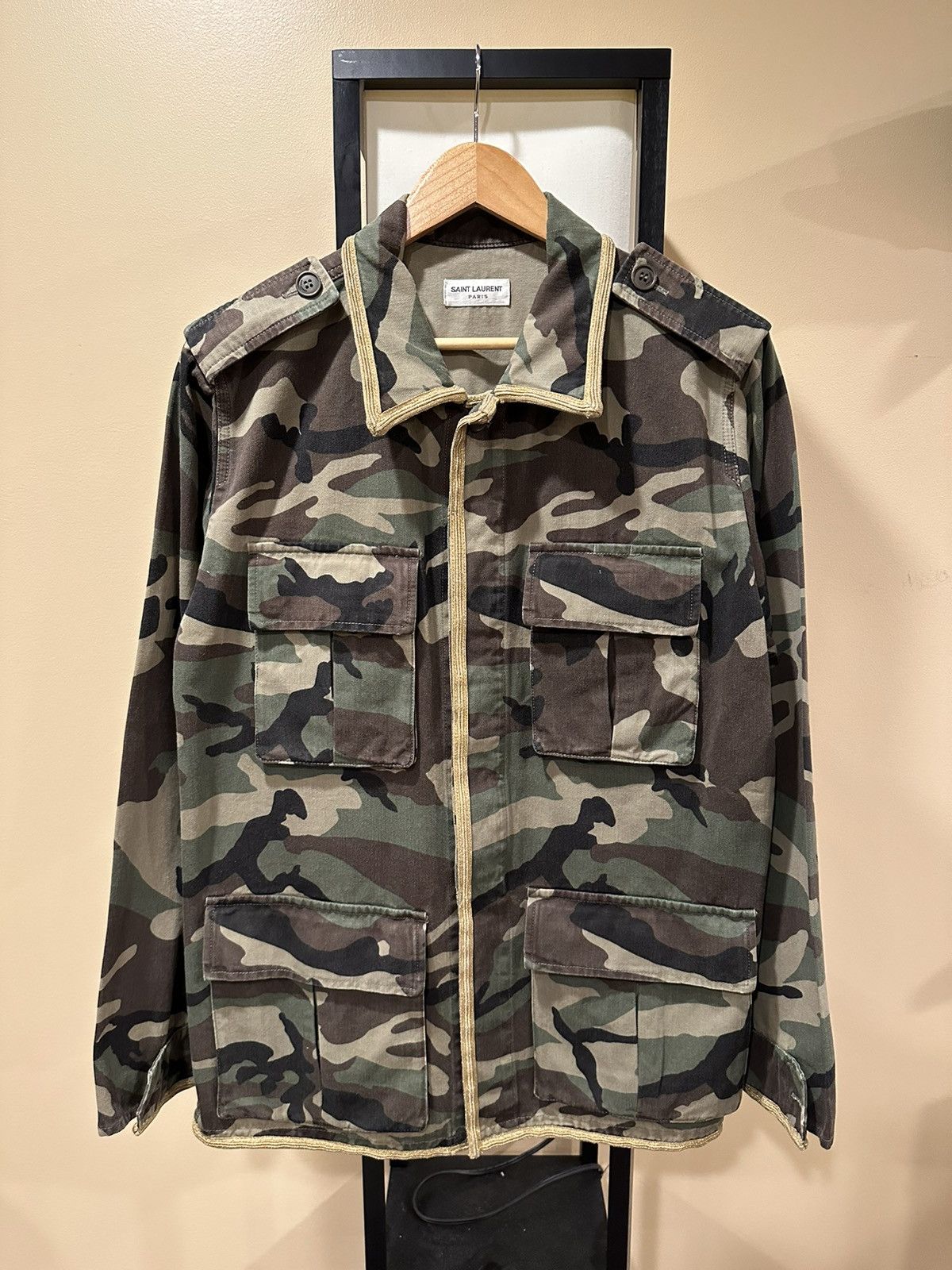 Saint Laurent Paris Saint Laurent SS16 Camo Military Jacket | Grailed
