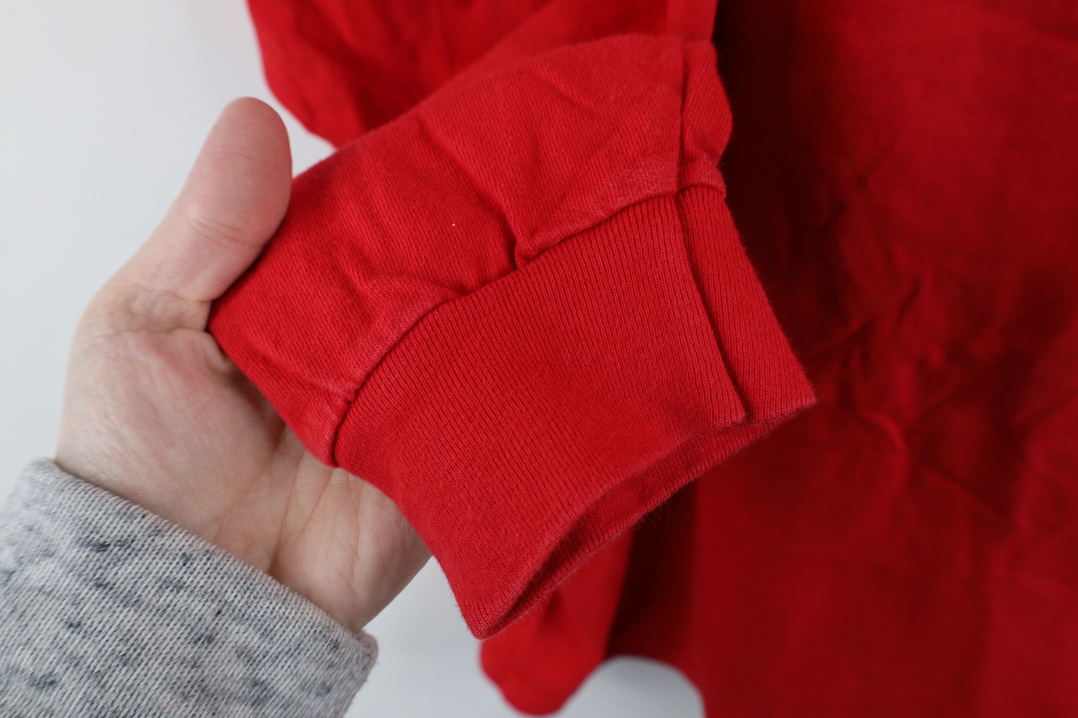 Hanes × Vintage Vintage 90s Hanes Beefy Blank Cotton Long Sleeve T-Shirt Red Size US XL / EU 56 / 4 - 4 Thumbnail