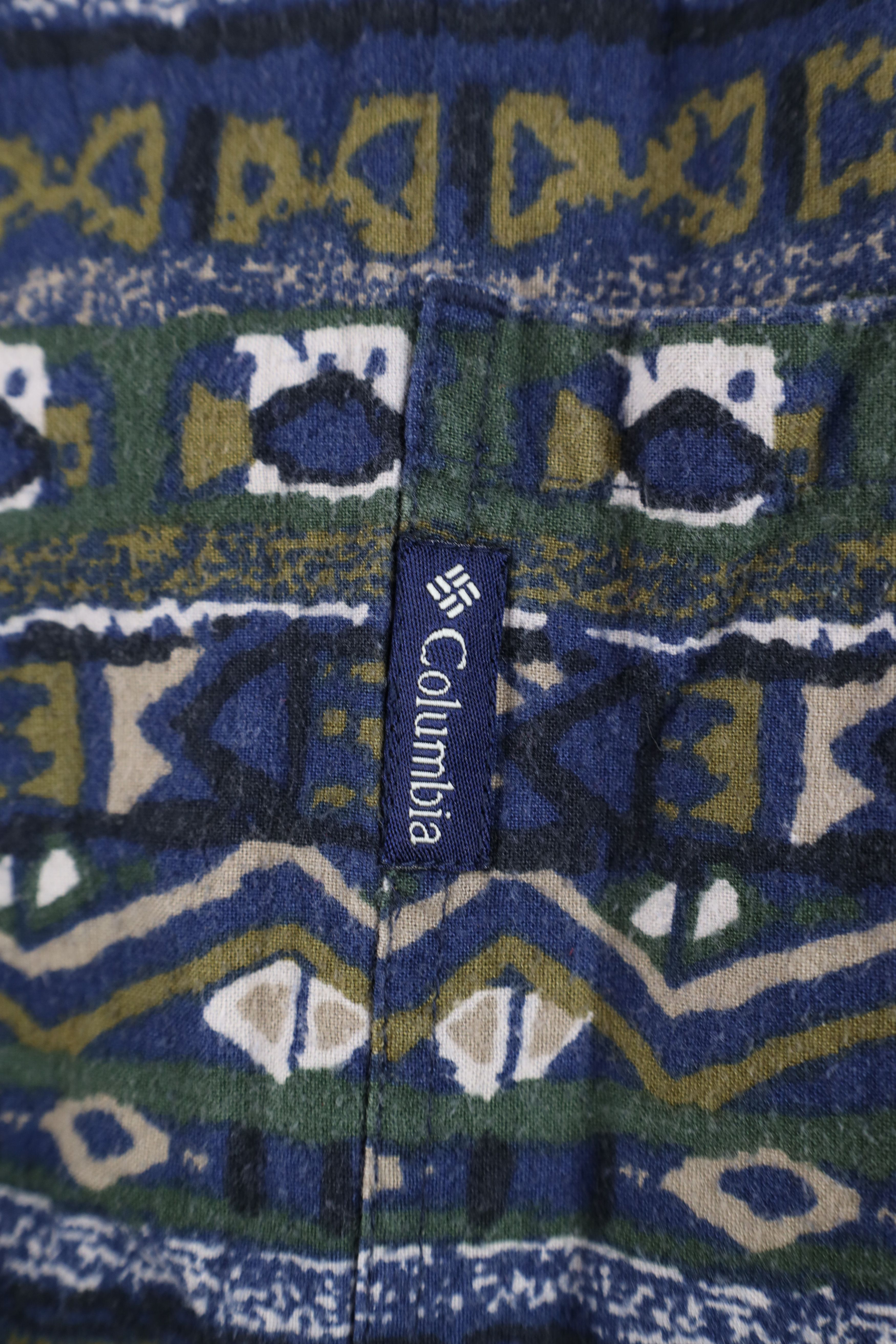 Columbia Vintage 90s Columbia Geometric Flannel Button Down Shirt Size US XXL / EU 58 / 5 - 5 Thumbnail