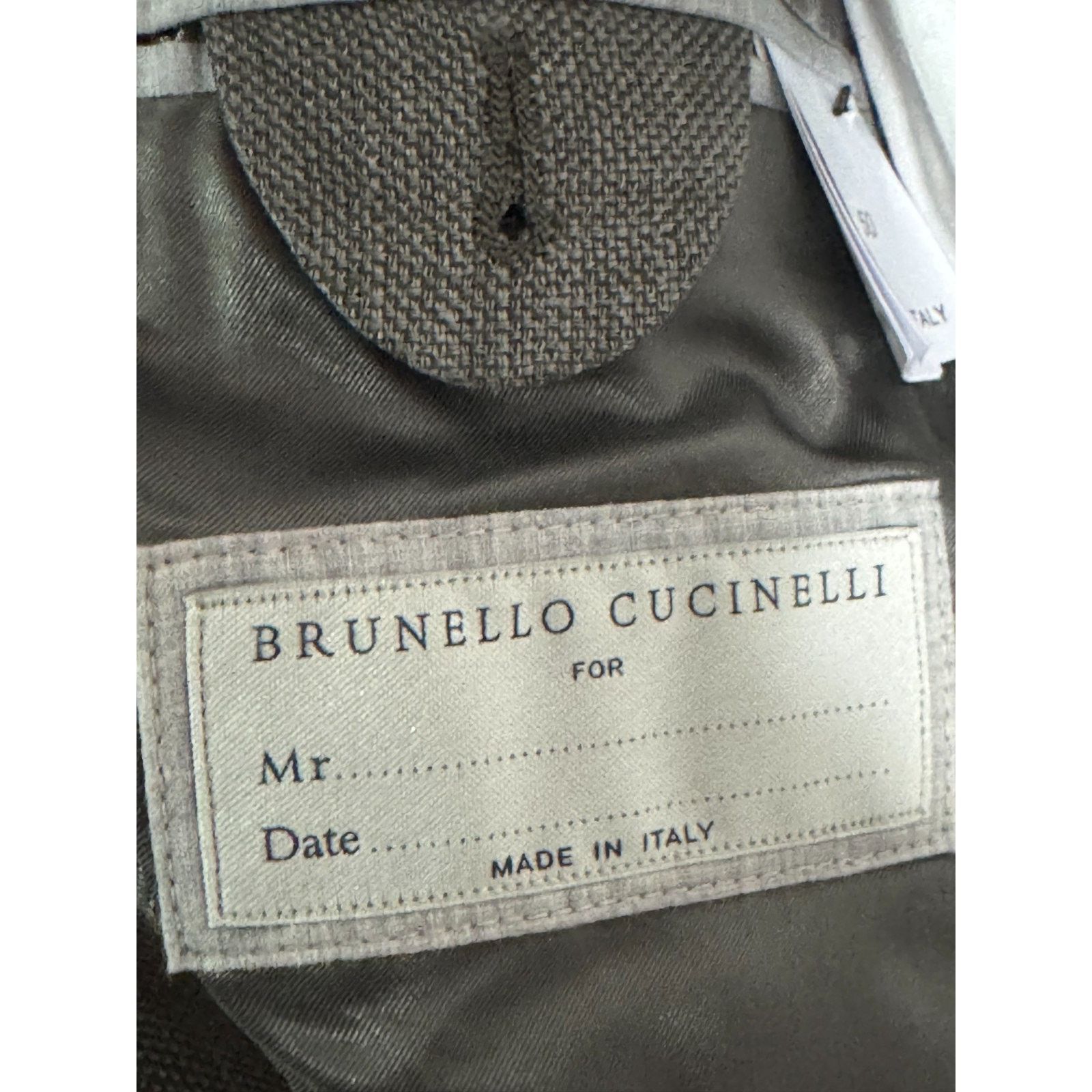 Brunello Cucinelli Brunello Cucinelli Peak Lapel Taupe W Silk Sport Coat 40R Size 40R - 7 Thumbnail