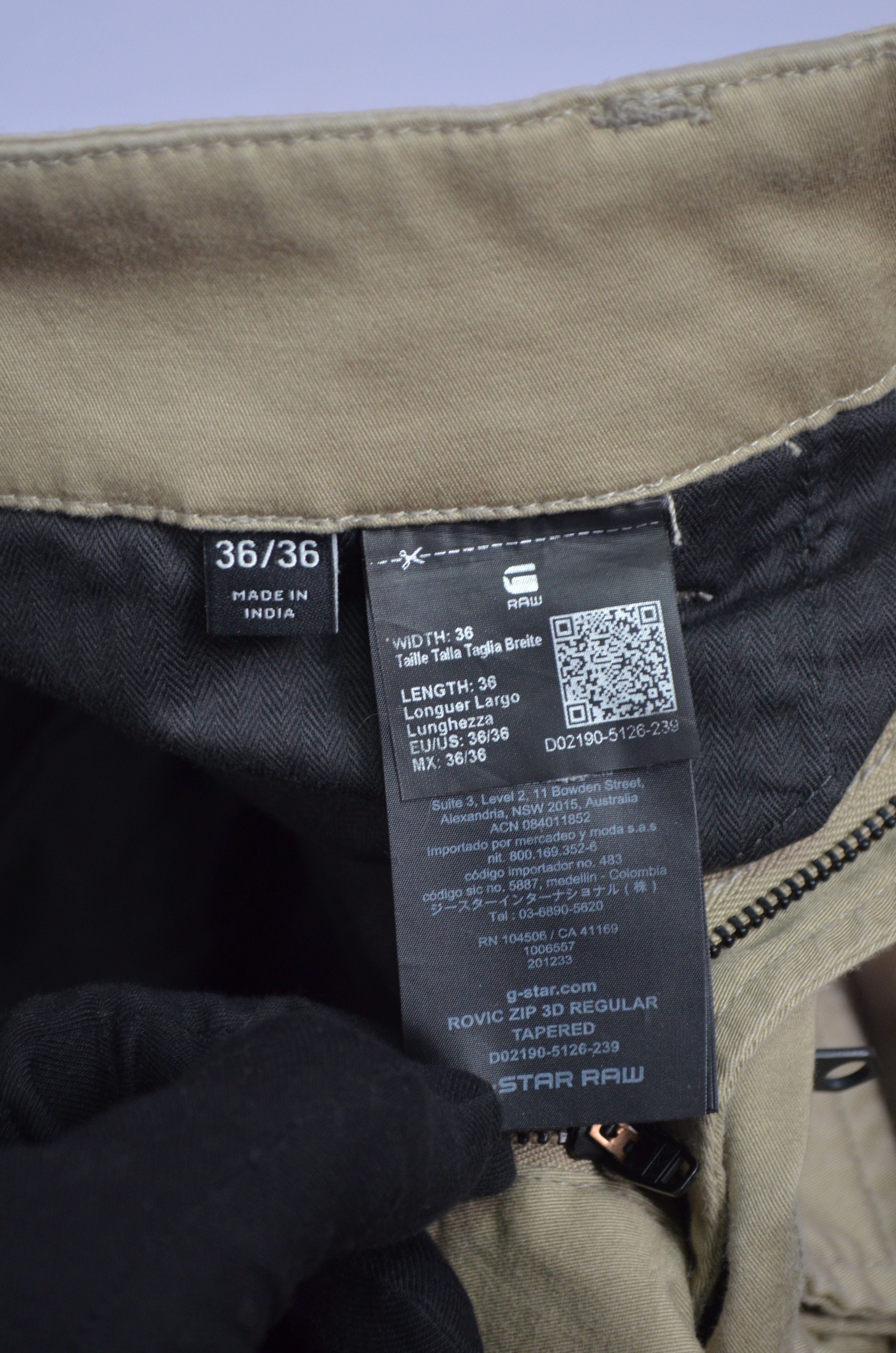 G-Star G Star Rovic Zip 3D Regular Tapered Cargo Pants Size W36 L36 Size US 36 / EU 52 - 10 Thumbnail