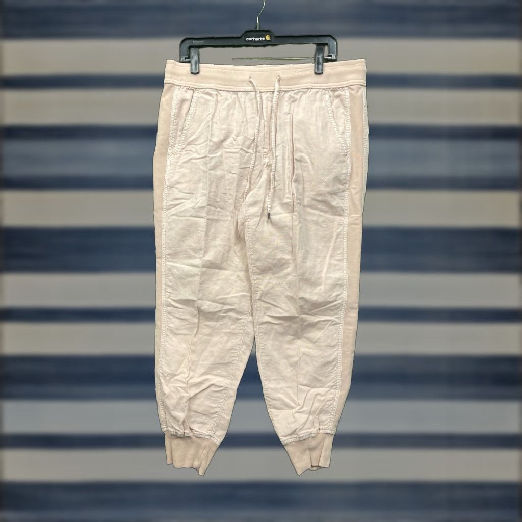 Gap Gap Linen Jogger Pants Womens Large Elastic Waist Pull On Stretch Beach Boho Size 36" / US 14 / IT 50 - 1 Thumbnail
