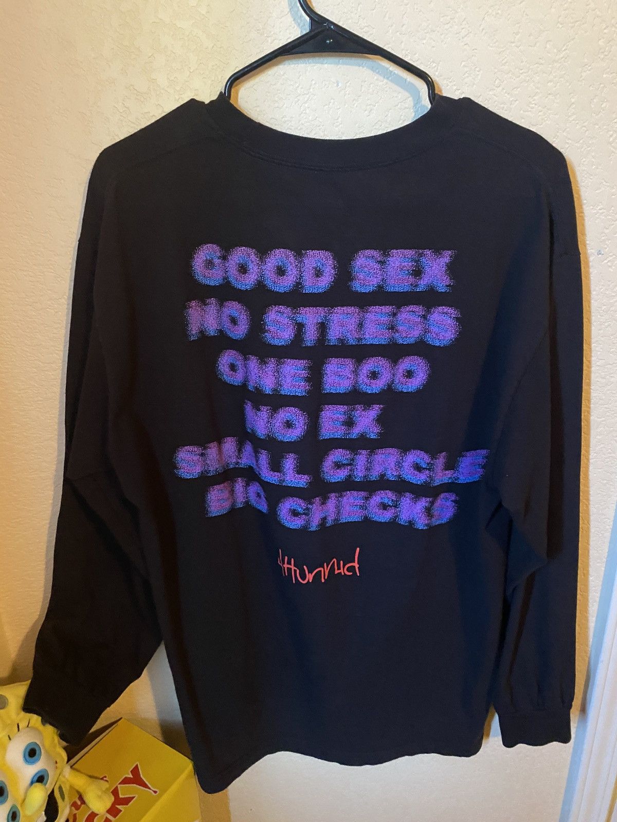 4HUNNID Rare 4hunnid long sleeve T with purple lettering Size US L / EU 52-54 / 3 - 2 Thumbnail