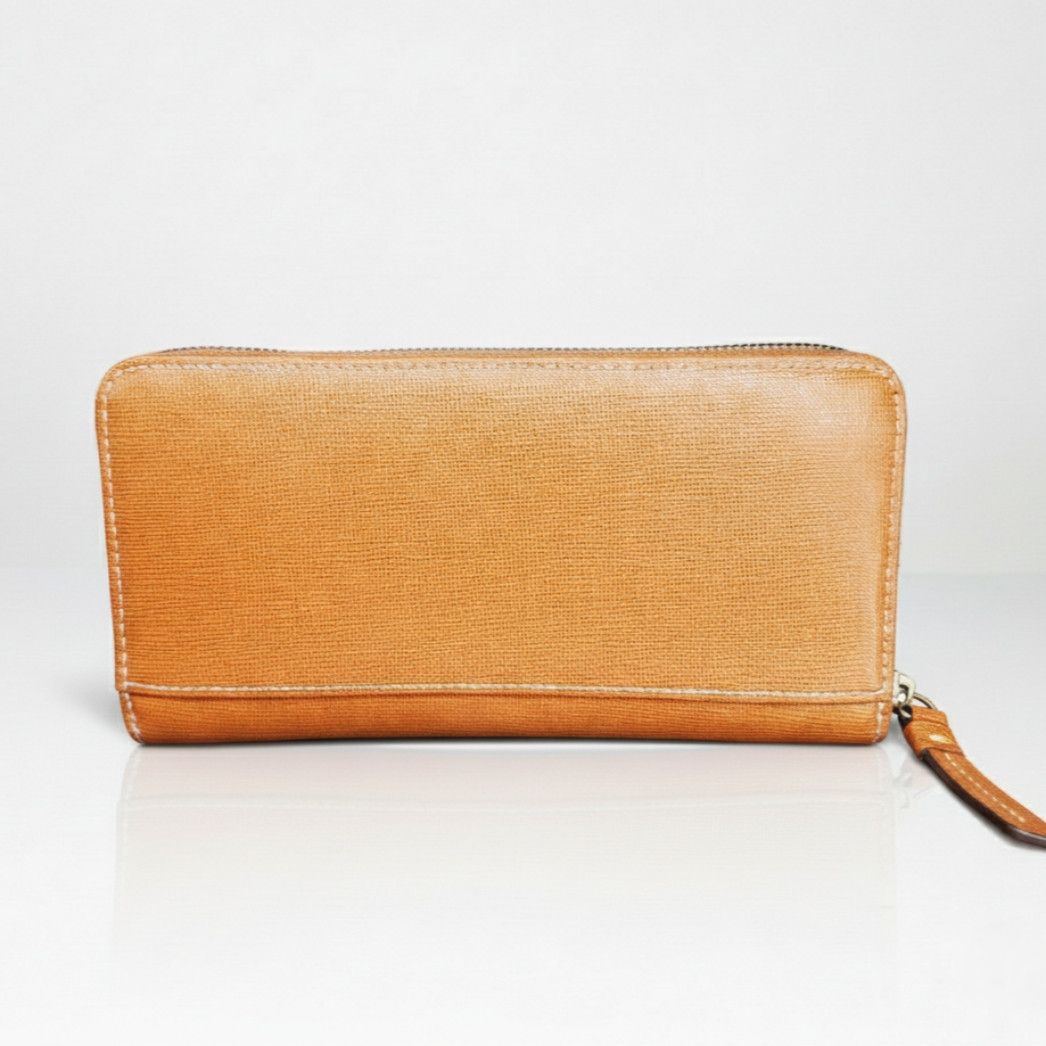 Dooney & Bourke Dooney & Bourke 8x4" Continental Wallet Brown Tan Zip Around Size ONE SIZE - 2 Thumbnail