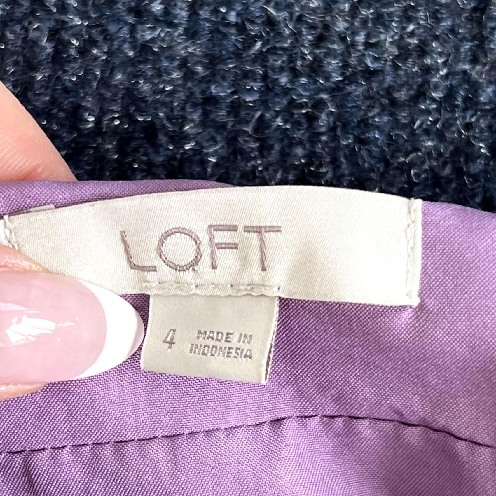Loft LOFT Skirt Womens 4 Multicolor Plaid Tweed Mini Wool Blend Lined Pockets Career Size 27" / US 4 / IT 40 - 4 Thumbnail