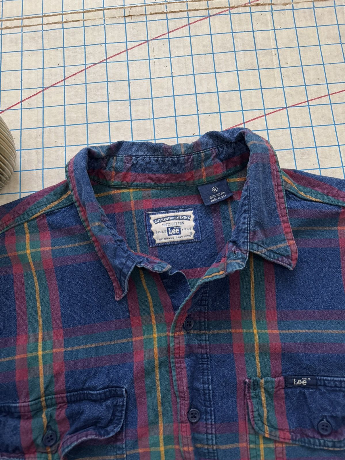 Lee Vintage Lee Authentic Flannel Button Up Shirt Mens Size XL Size US XL / EU 56 / 4 - 6 Thumbnail