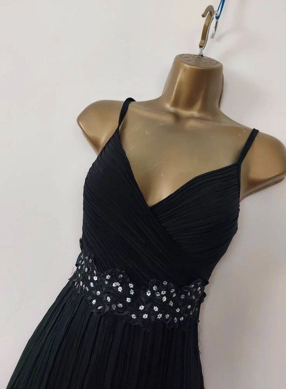 Vintage Vintage pleated black dress 8/10 Size M / US 6-8 / IT 42-44 - 2 Thumbnail