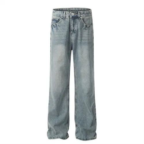 Hypebeast × Japanese Brand × Jean Pants Casual distressed wide-leg straight jeans Size US 33 - 1 Thumbnail