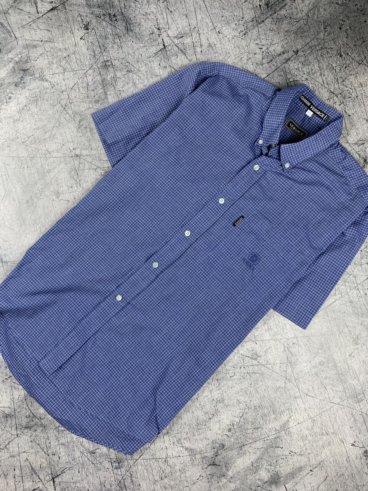 Versace Jeans Couture 90’s Vintage Gianni Versace Jeans Couture Shirt Plaid XL Size US XL / EU 56 / 4 - 1 Thumbnail