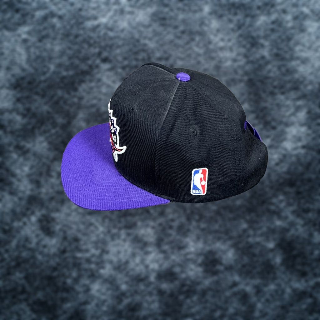 Mitchell & Ness VINTAGE Mitchell & Ness Toronto Raptors SnapBack Hat Cap Wool NBA Hardwood Classics Black Purple One Size Men Adjustable Canvas Cotton Size ONE SIZE - 1 Thumbnail