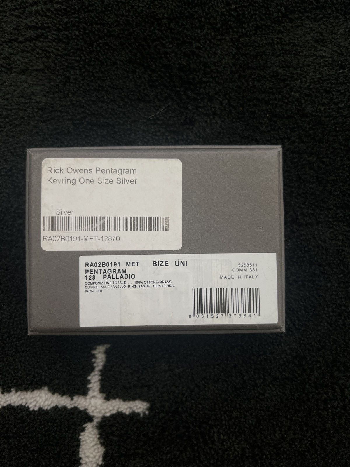 Rick Owens FW22 - Pentagram in Palladio Palladium Tone Brass Keychain Size ONE SIZE - 6 Thumbnail