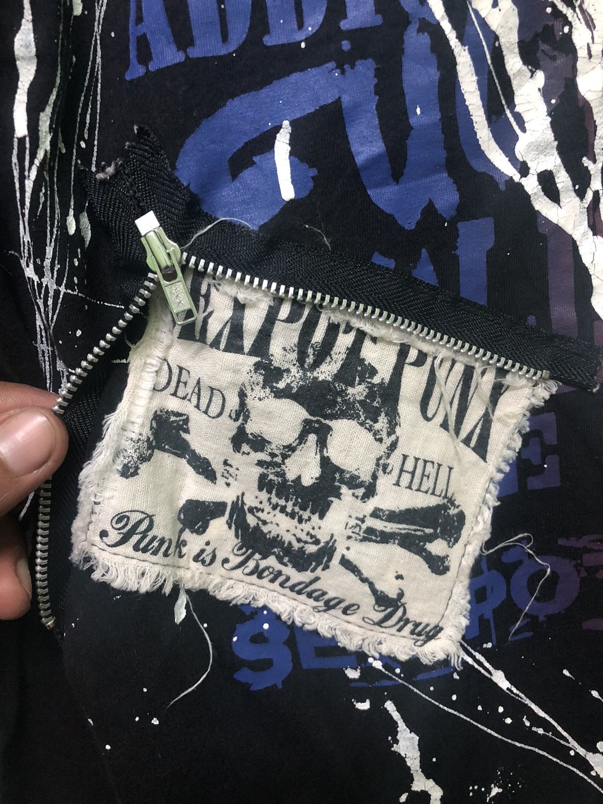 If Six Was Nine × Japanese Brand × Seditionaries Japanese Brand - Mad Punks Skull Anachy Long Sleeve T-shirt Size US M / EU 48-50 / 2 - 12 Thumbnail