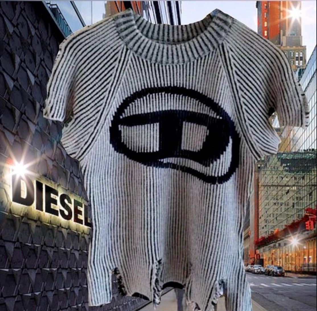 Diesel Nwt, Women’s DIESEL Distressed Sweater Size S / US 4 / IT 40 - 4 Thumbnail