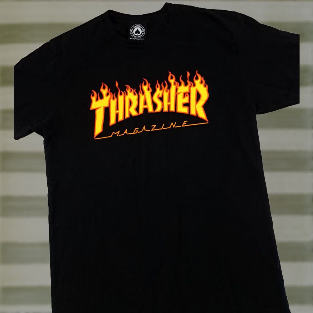 Thrasher VINTAGE Thrasher T-Shirt Shirt Men Small Black 90s Flaming Skateboard Magazine Boys Mens Size US S / EU 44-46 / 1 - 1 Thumbnail