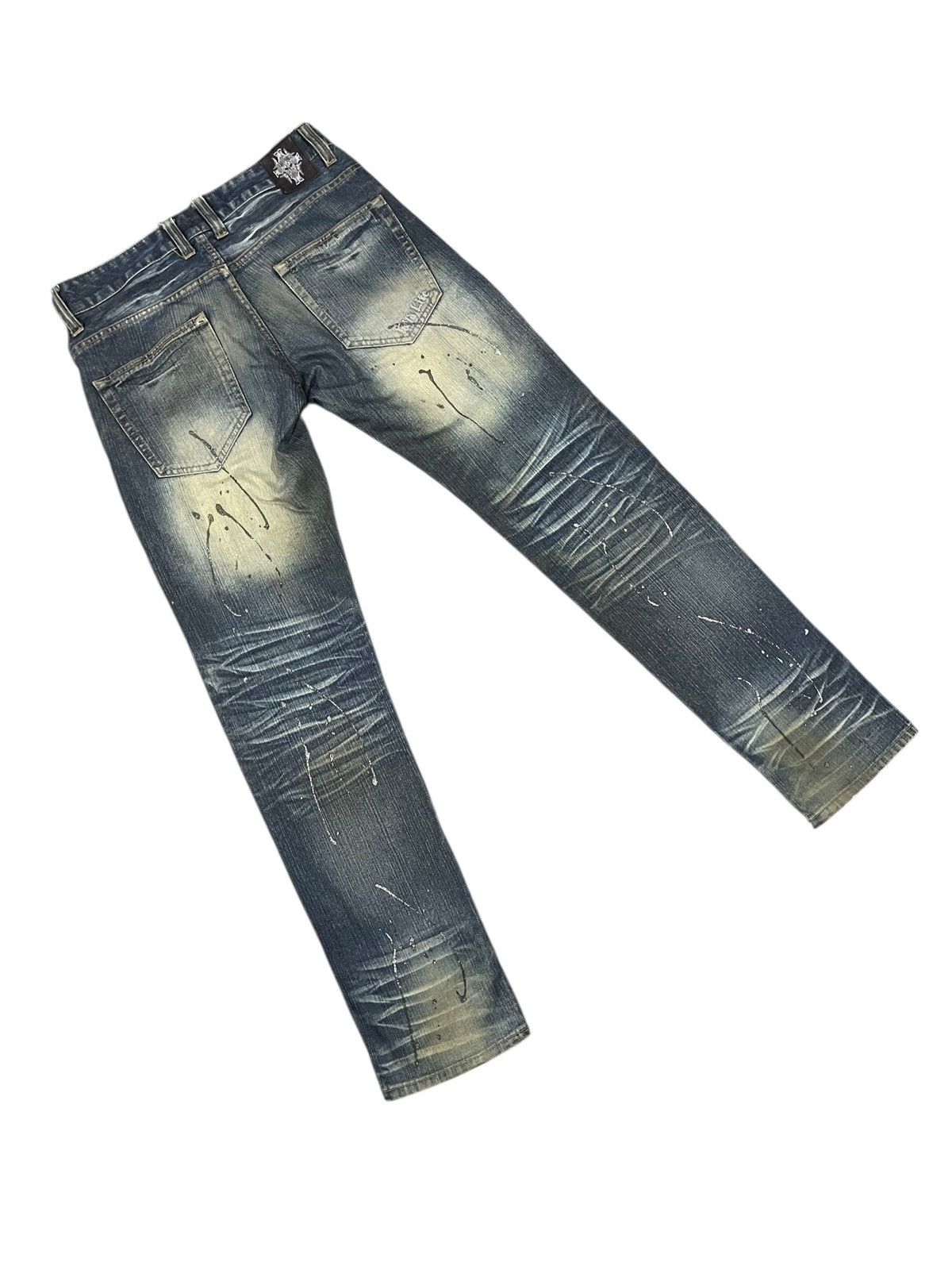 14th Addiction Wildlife Japanese Destroyed Dusty Dirt Rockers Jeans Size US 33 - 14 Thumbnail