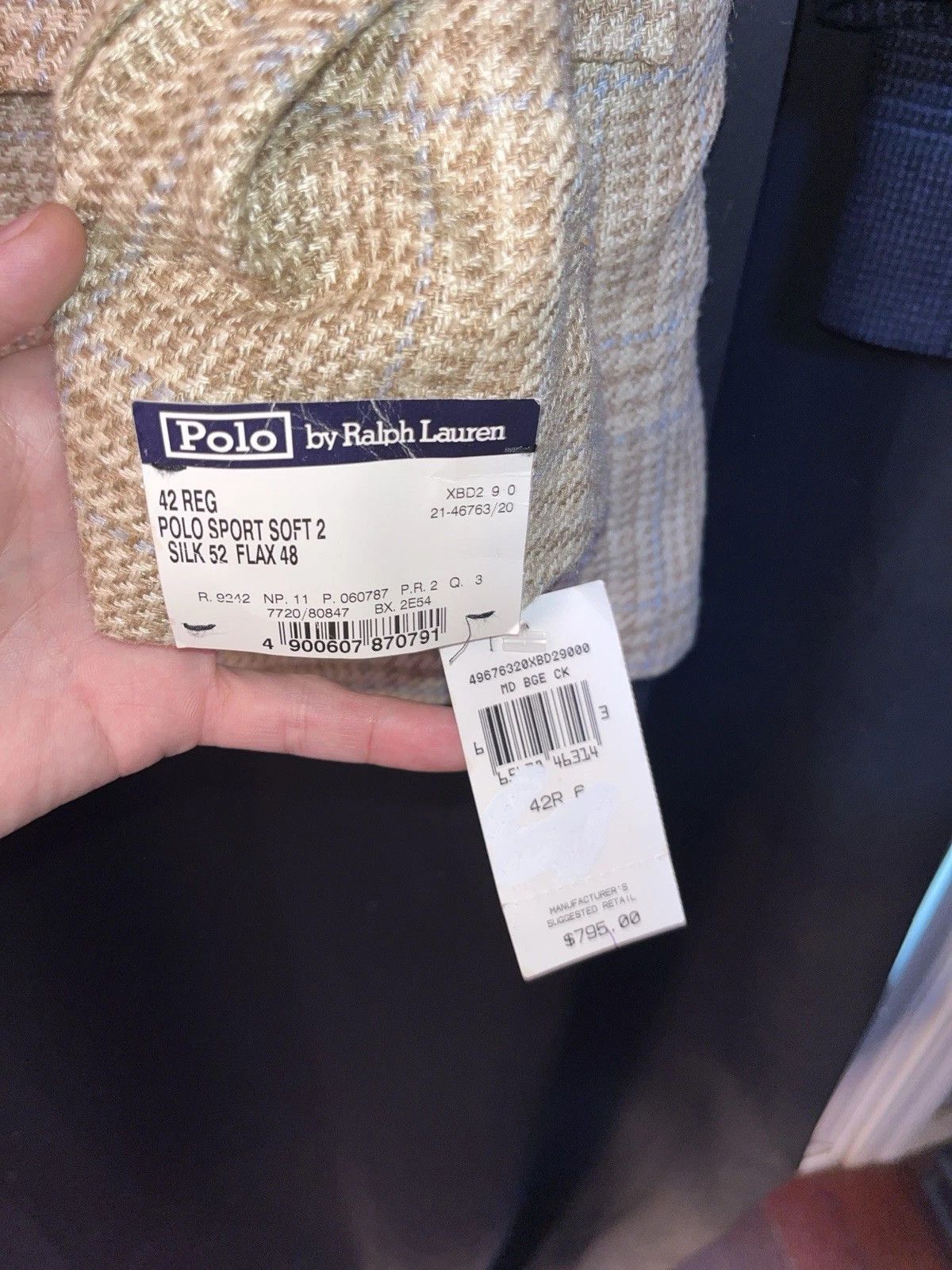 Polo Ralph Lauren Polo Ralph Lauren Blue Label Silk Linen 3/2 Roll Blazer 42 Size 42R - 2 Thumbnail