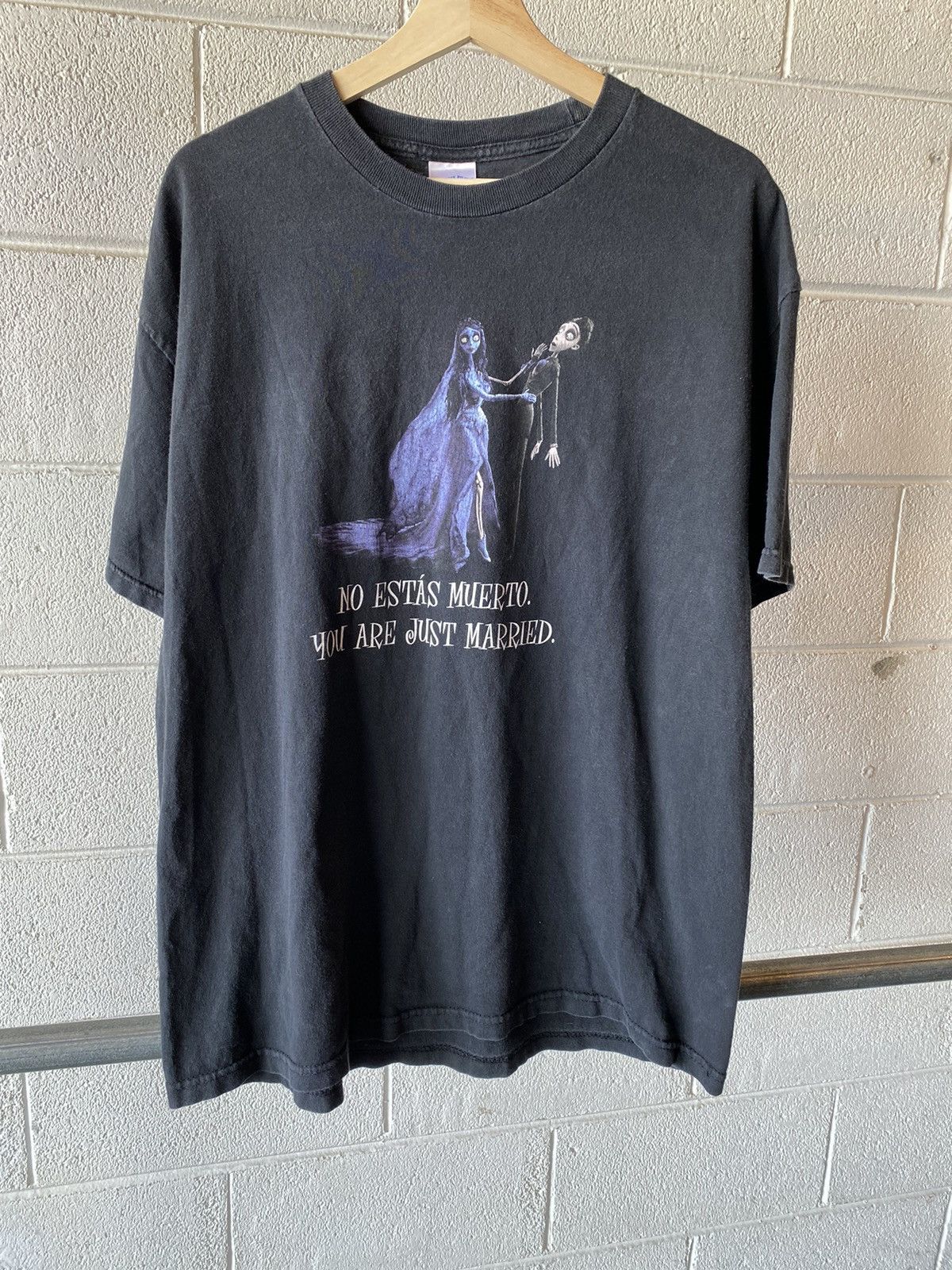 Image of Vintage Corpse Bride Movie Promo Tee Shirt in Black, Men's (Size XL)