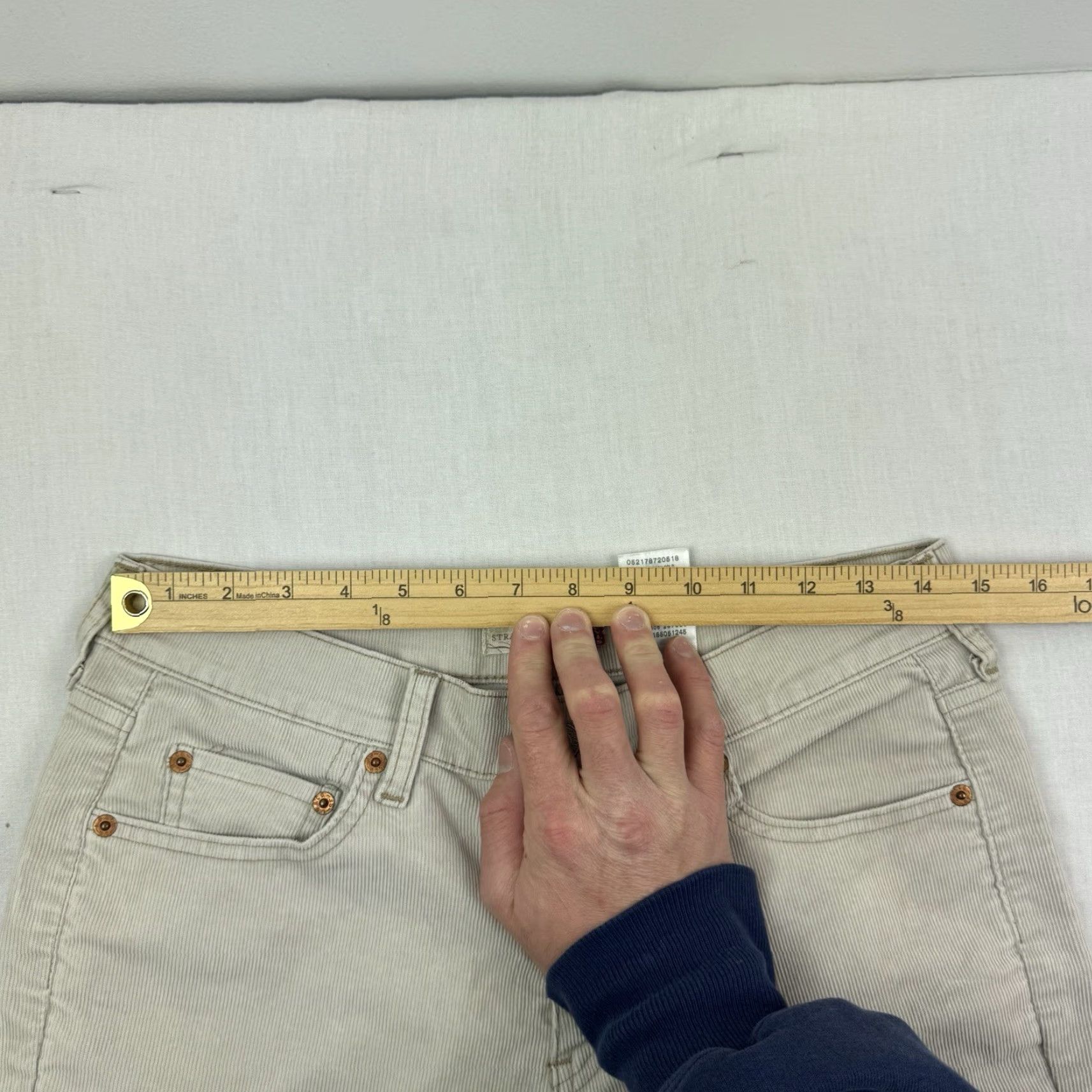 Levi's VINTAGE Levi's 505 Corduroy Pants Womens 6M Khaki Straight Leg Y2K 2000s Size 28" / US 6 / IT 42 - 6 Thumbnail