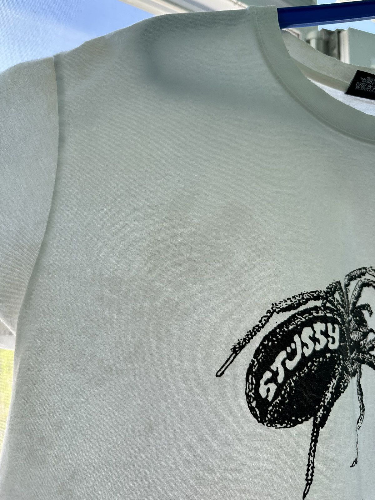 Stussy Vintage Stussy Spyder Distressed Crew Neck Tee Size US L / EU 52-54 / 3 - 15 Thumbnail