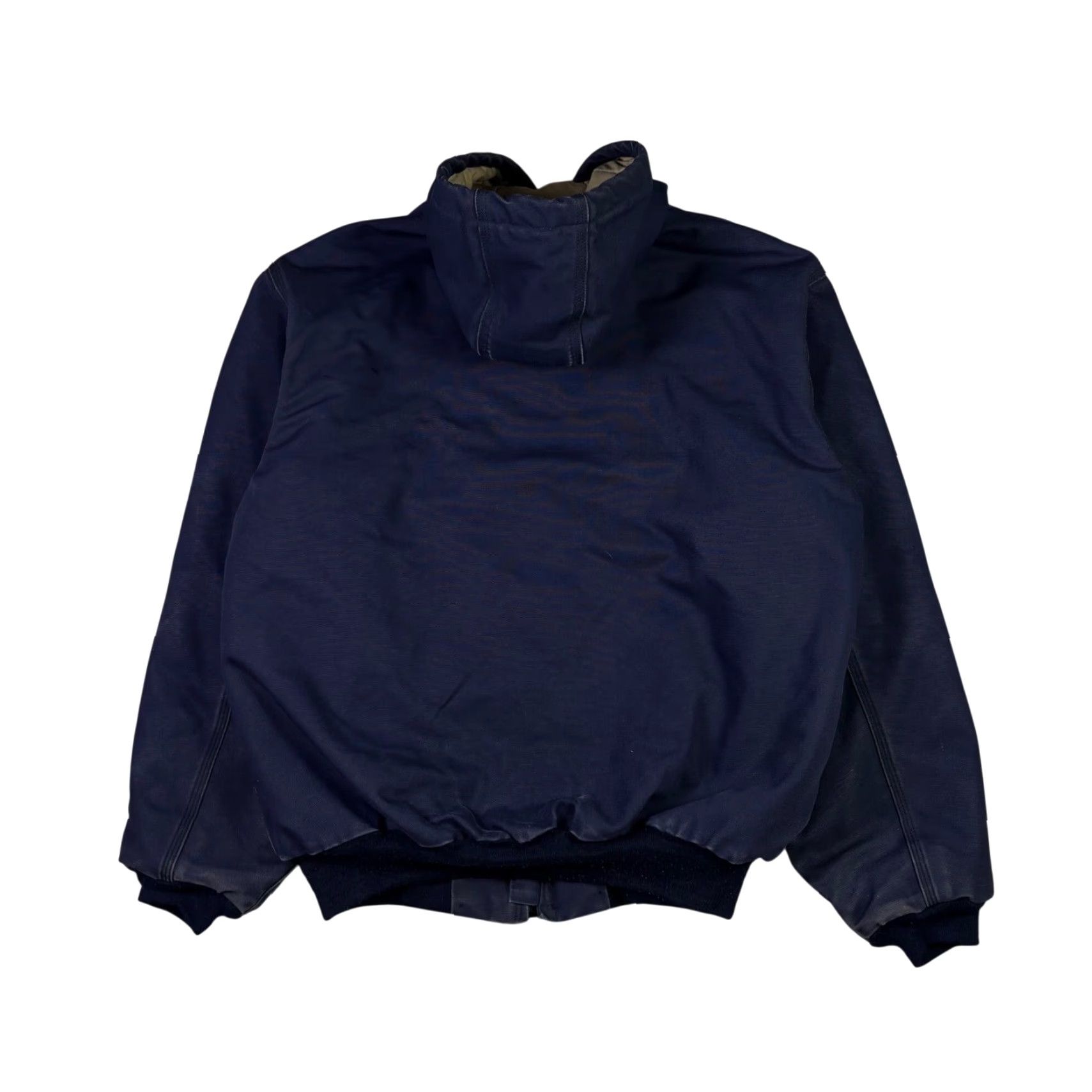Carhartt VINTAGE Carhartt FR Flame Resistant Hooded Jacket Navy Blue Canvas Mens XL Delmarva Size US XL / EU 56 / 4 - 2 Thumbnail