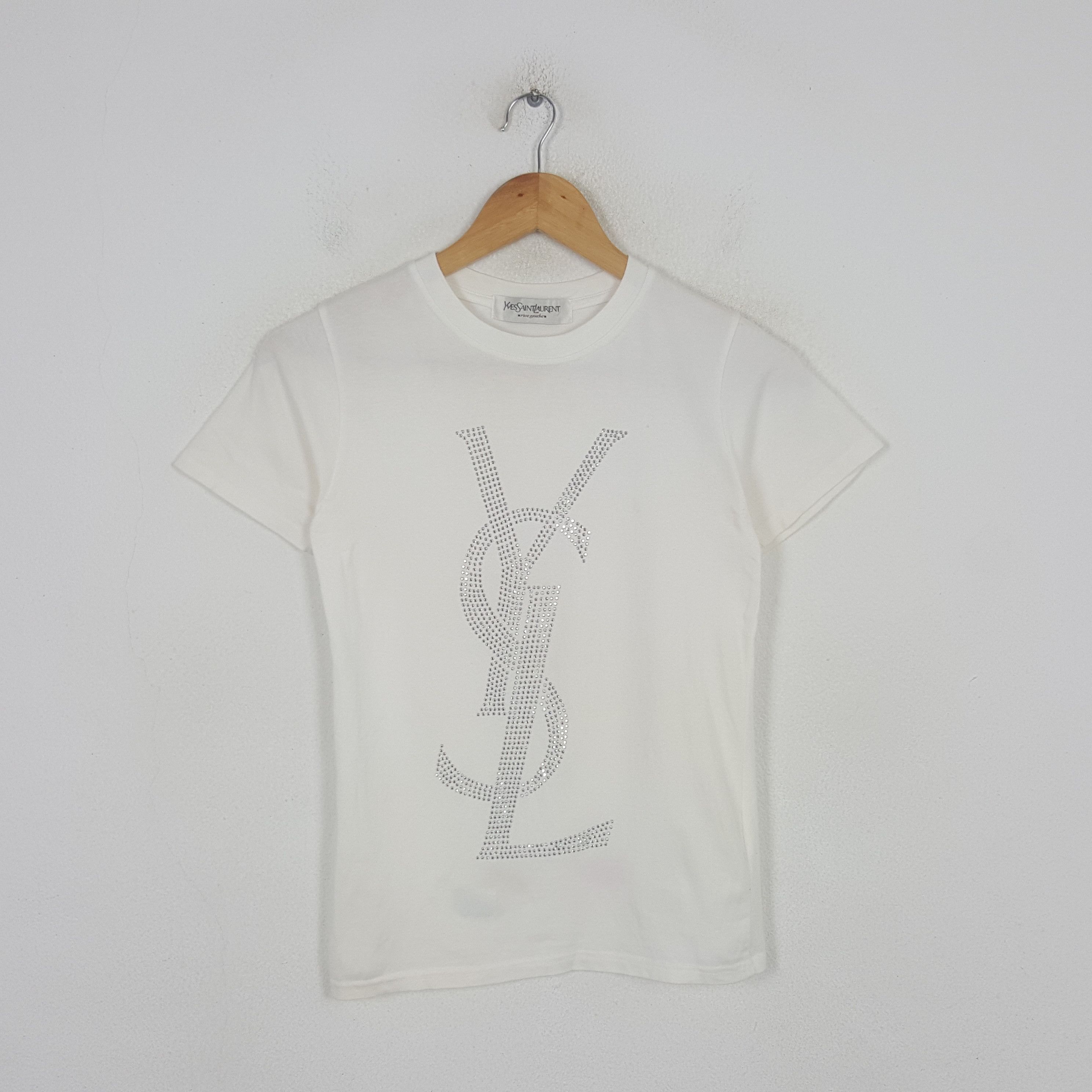 Yves Saint Laurent Vintage Yves Saint Laurent Italian Tshirt C301N28 Size US XXS / EU 40 - 1 Thumbnail