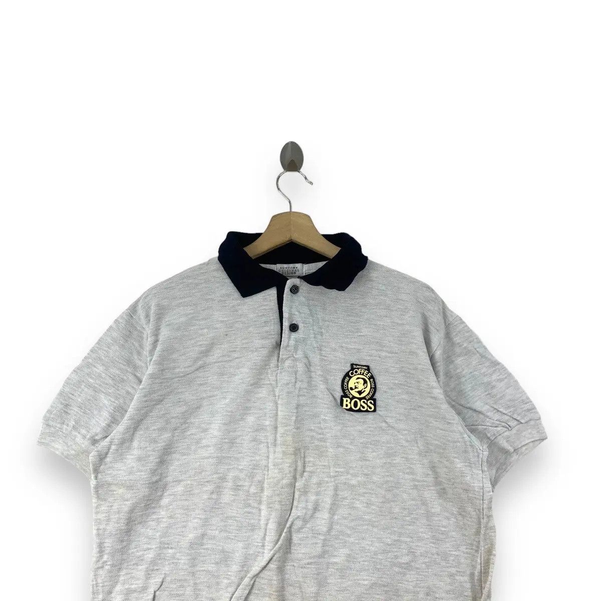 Vintage Vintage SUNTORY COFFEE BOSS Embossed Polo Tee Size US XXL / EU 58 / 5 - 2 Thumbnail