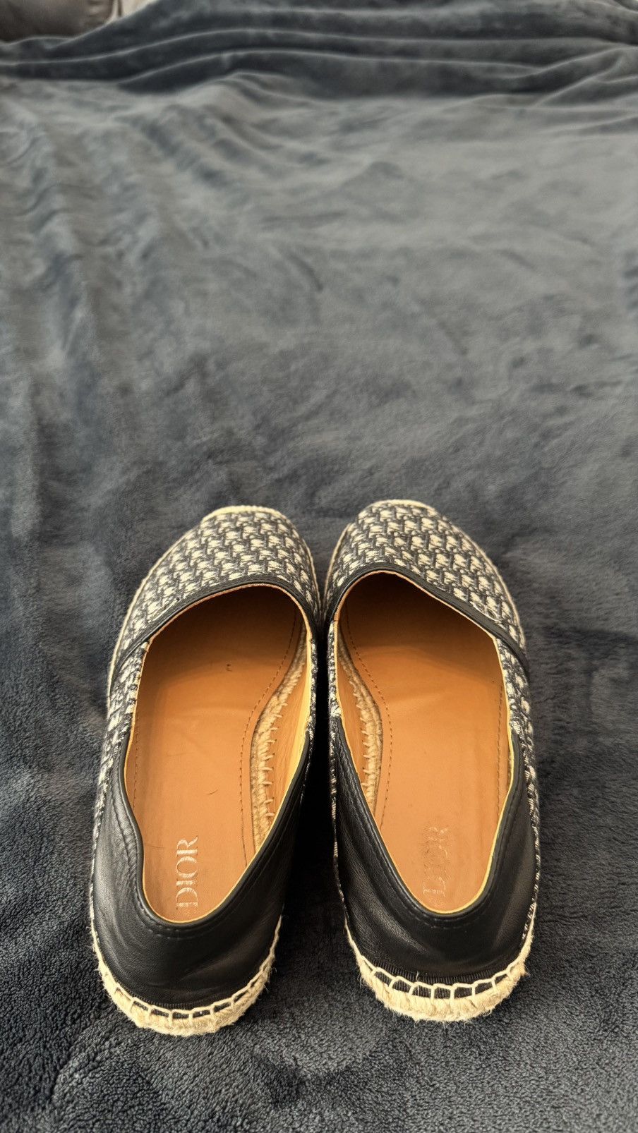 Dior Dior oblique monogram canvas espadrilles - navy/blue Size US 8 / EU 41 - 3 Thumbnail