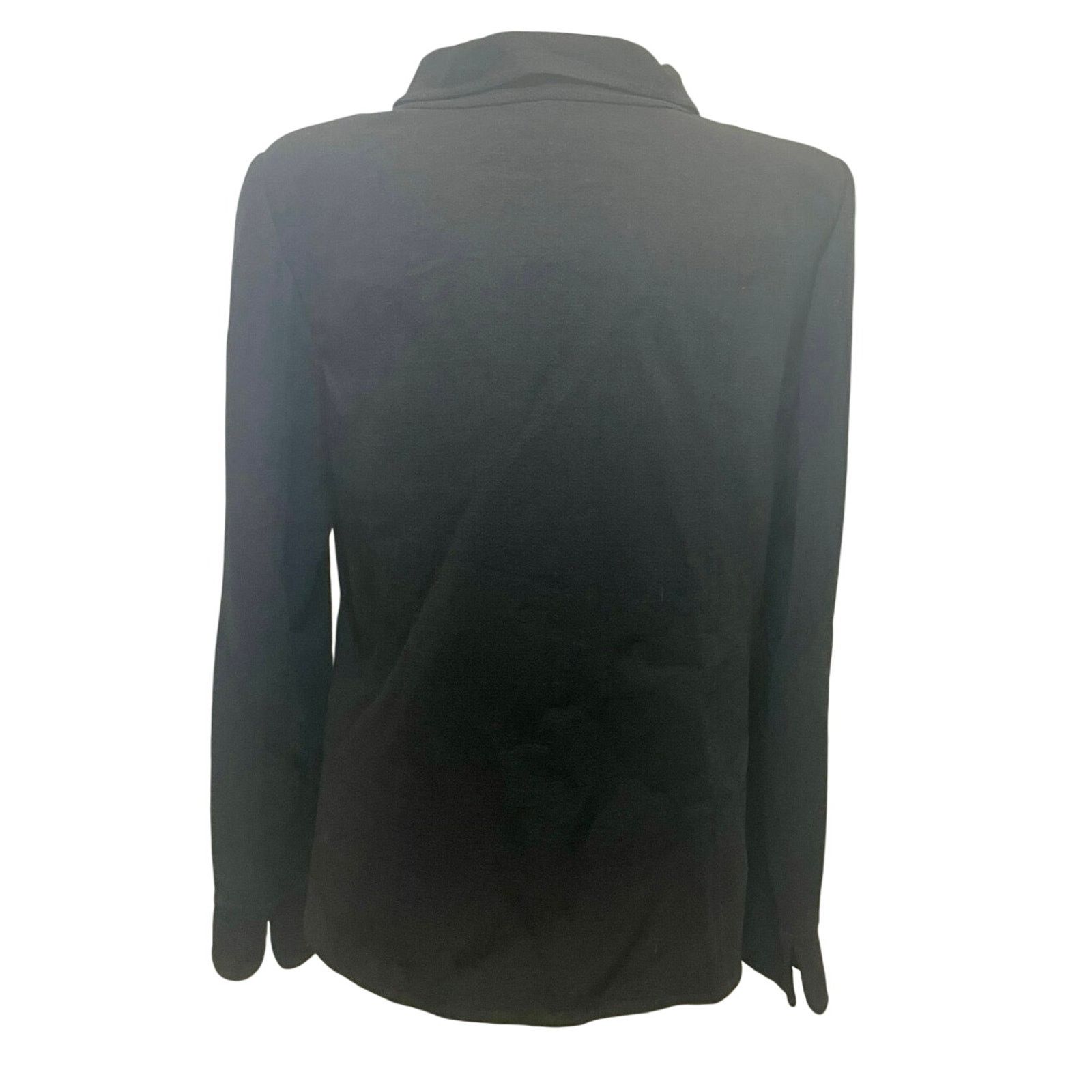 Oscar De La Renta 90’s OSCAR DE LA RENTA BLAZER SILK ZIP UP BLACK SZ 12 GOTH Size XL / US 12-14 / IT 48-50 - 13 Thumbnail