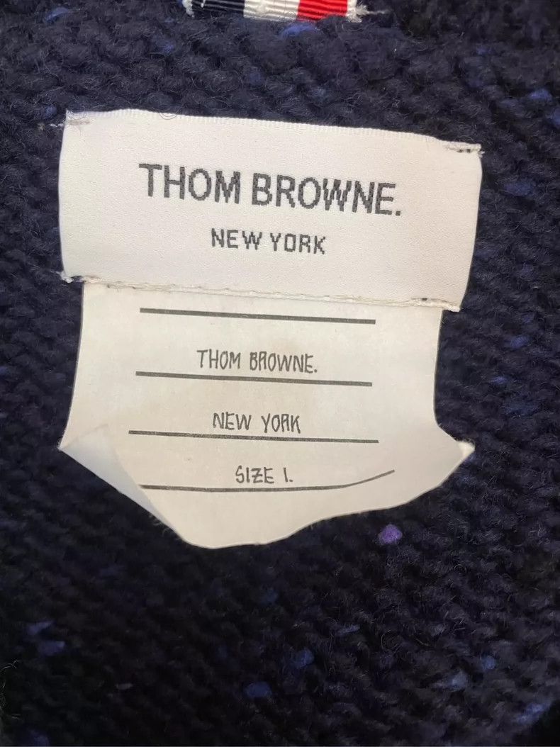 Thom Browne Thom Browne size1 A four-striped wool sweater in Tibetan an Size US S / EU 44-46 / 1 - 5 Thumbnail