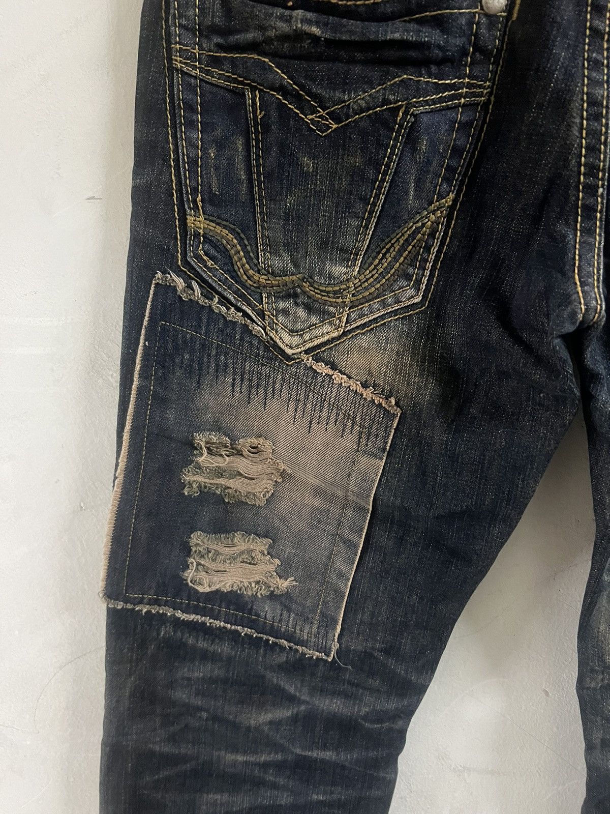 Hysteric Glamour VINTAGE Y2K INSPIRED KAPITAL PATCHWORK DENIM PANT Size US 28 / EU 44 - 13 Thumbnail