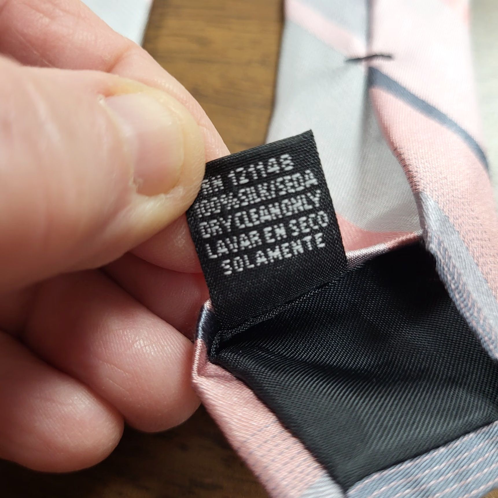 Croft & Barrow Croft & Barrow Neck Tie Mens 100% Silk Pink Grey Blue Diagonal Striped Preppy Mulitcolor Adjustable Tie Mens Size ONE SIZE - 8 Thumbnail