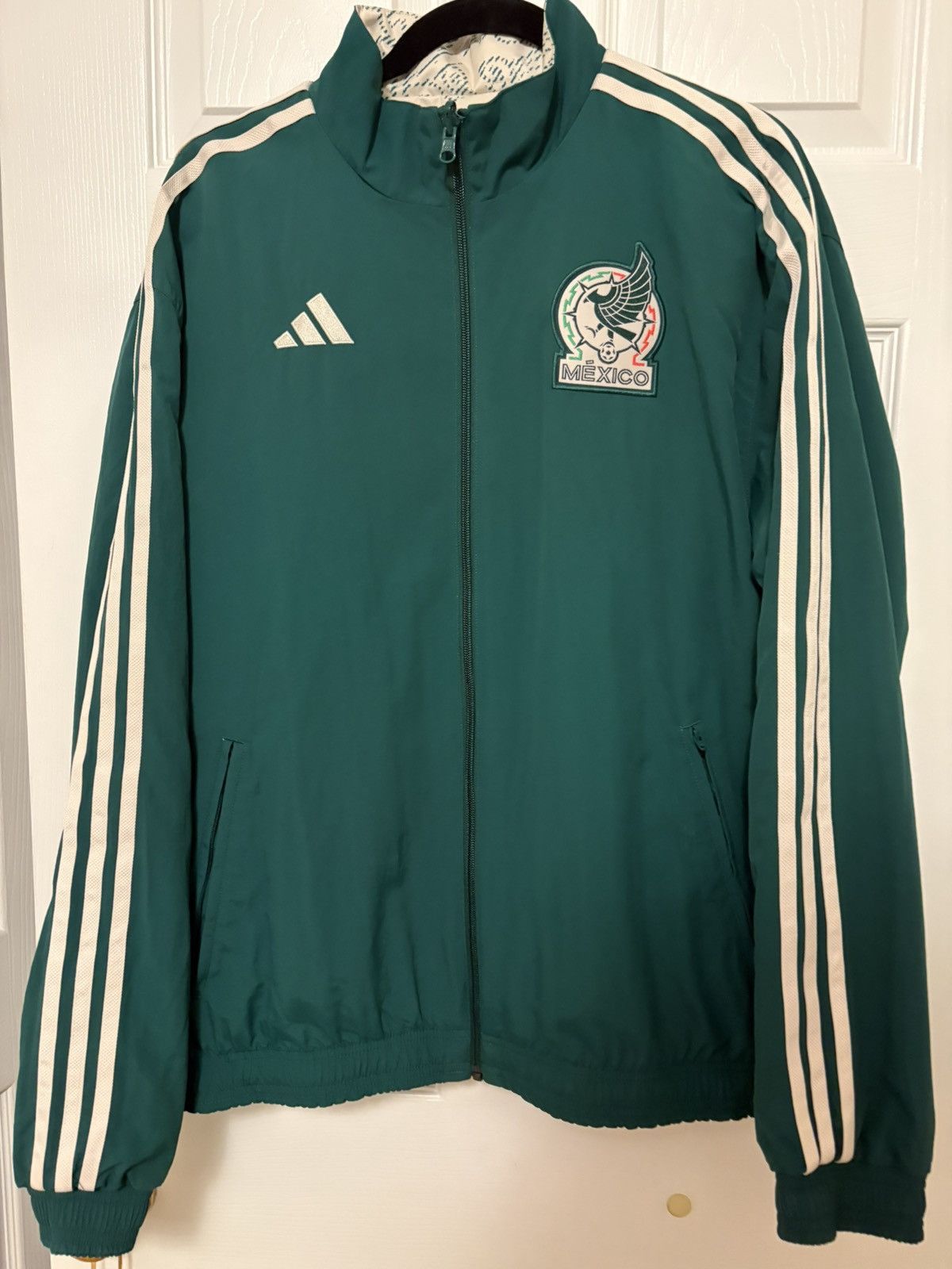 Adidas Mexico Anthem Jacket Reversible 2022 Size US L / EU 52-54 / 3 - 1 Thumbnail