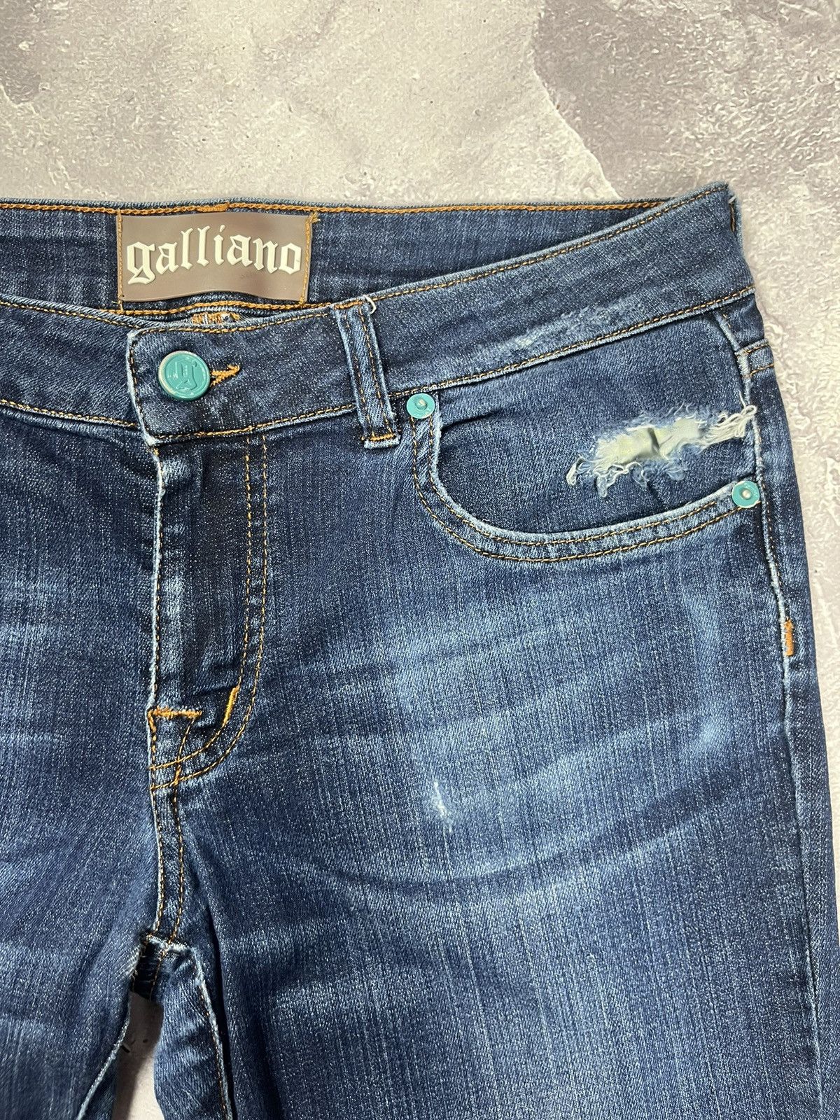 John Galliano Galliano Slim fit Distressed Denim Pants Jeans Size 30" / US 8 / IT 44 - 3 Thumbnail