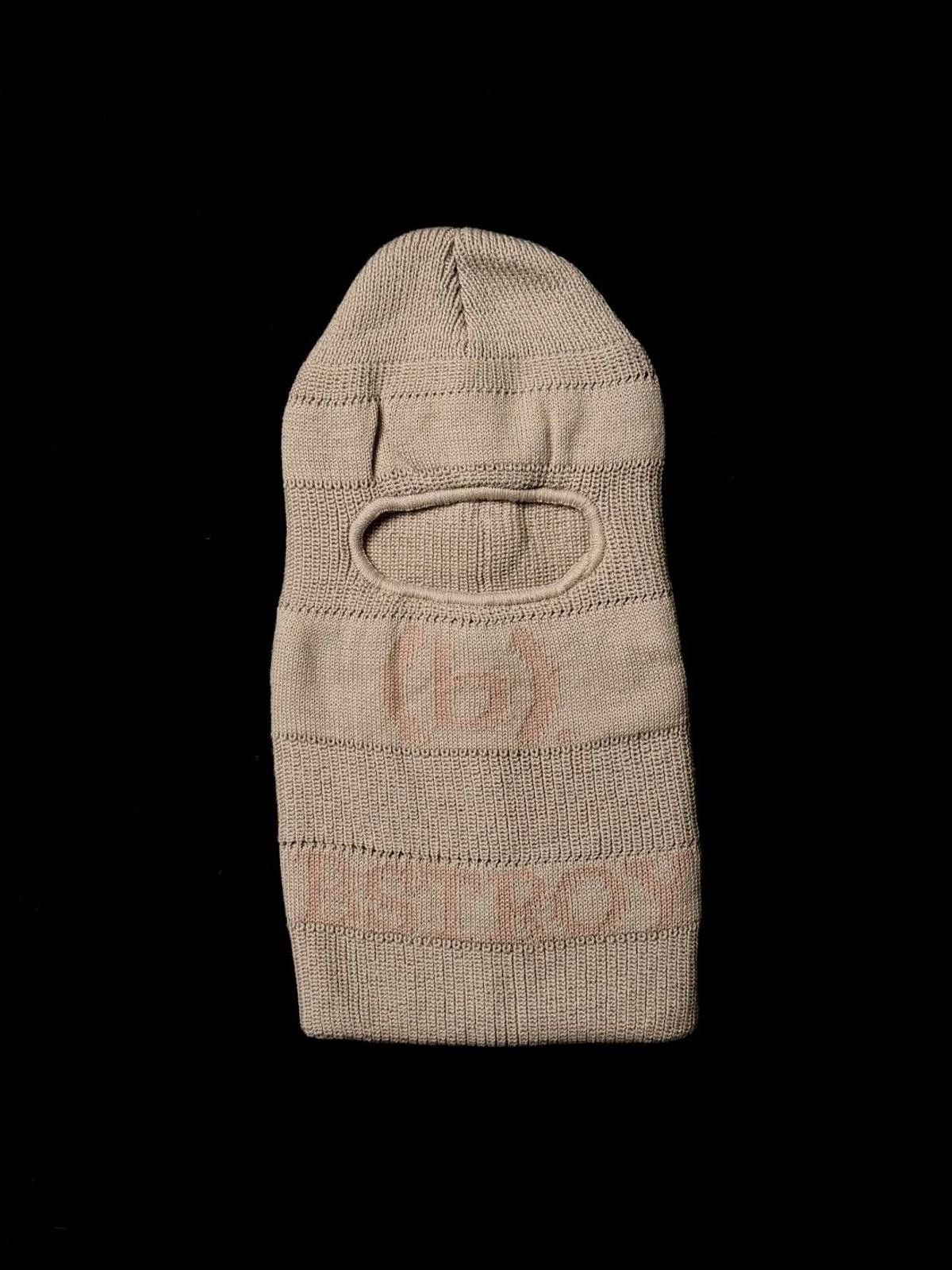 Japanese Brand Deadstock BESTROY Classic Logo Knit Balaclava Ski Mask Beige Size ONE SIZE - 1 Thumbnail