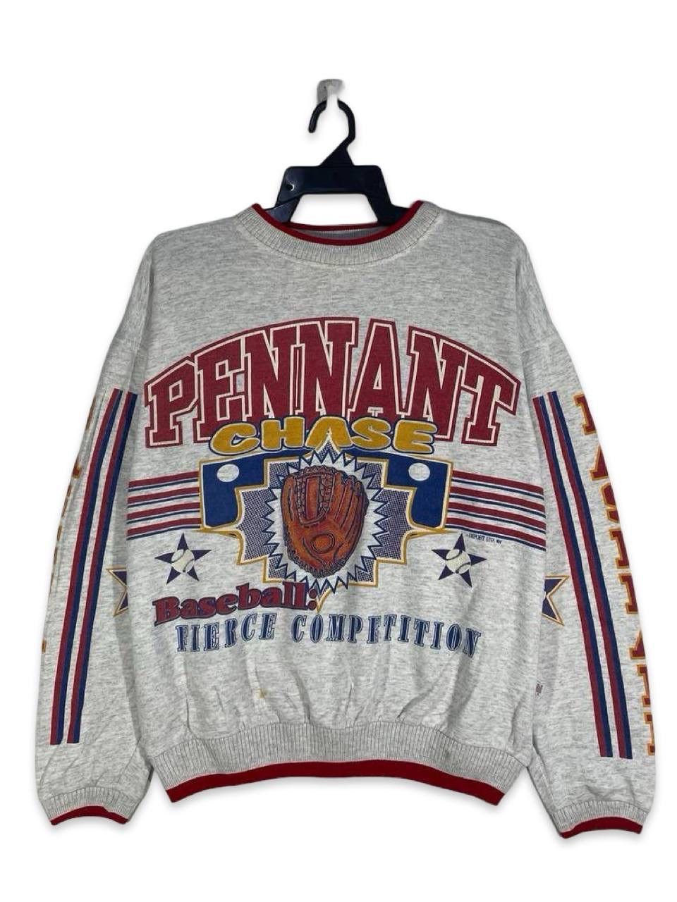 Other Vintage 90s pennant baseball sweatshirt jumper pullover XL Size US XL / EU 56 / 4 - 1 Thumbnail
