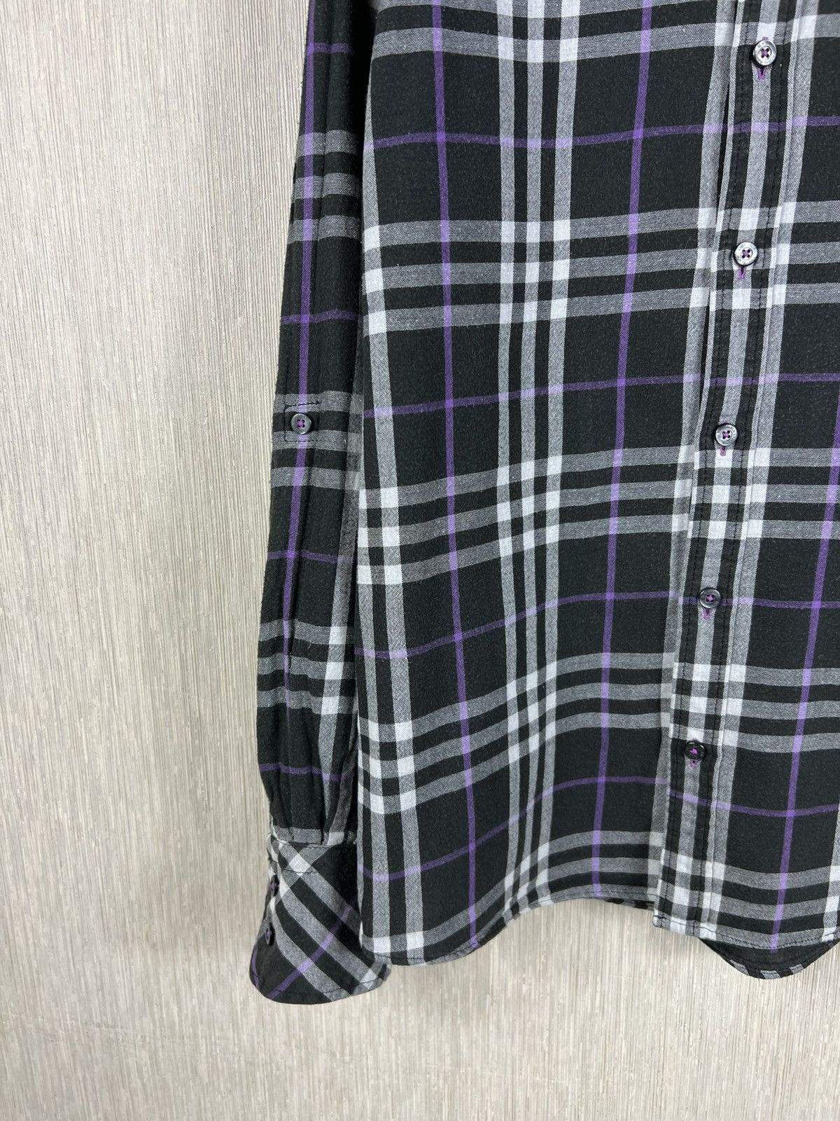 Burberry Vintage Burberry black label japanese brand checked shirt Size US M / EU 48-50 / 2 - 6 Thumbnail