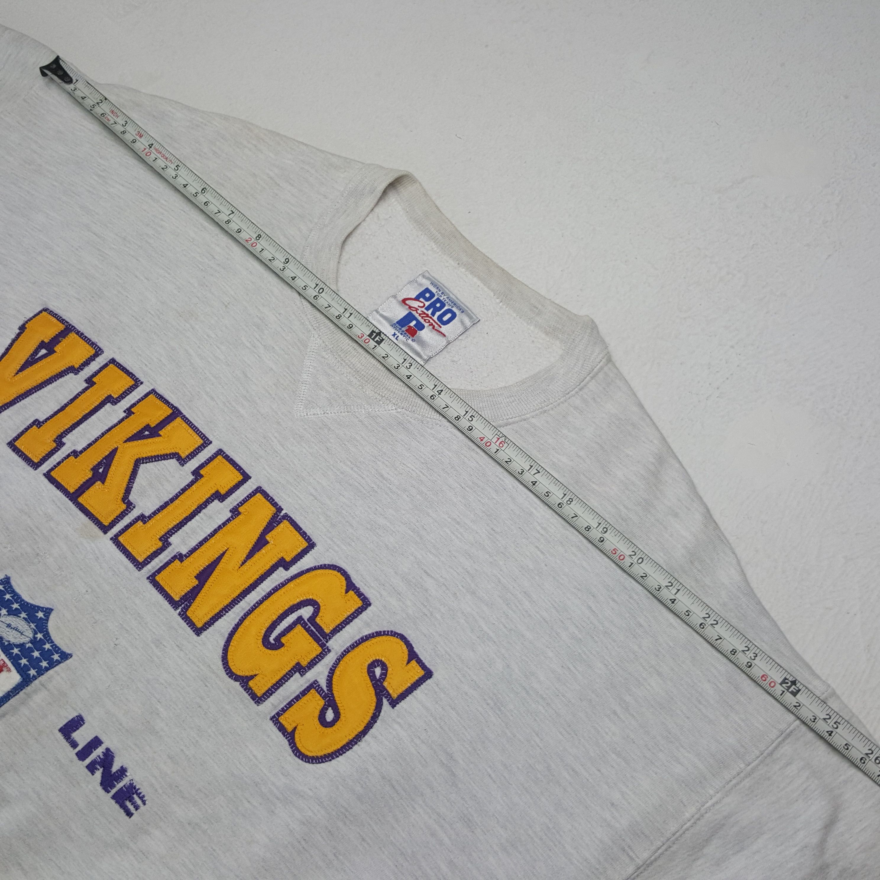NFL × Russell Athletic × Vintage Vintage Vikings American Football Team Sweatshirt C286N2 Size US L / EU 52-54 / 3 - 5 Thumbnail