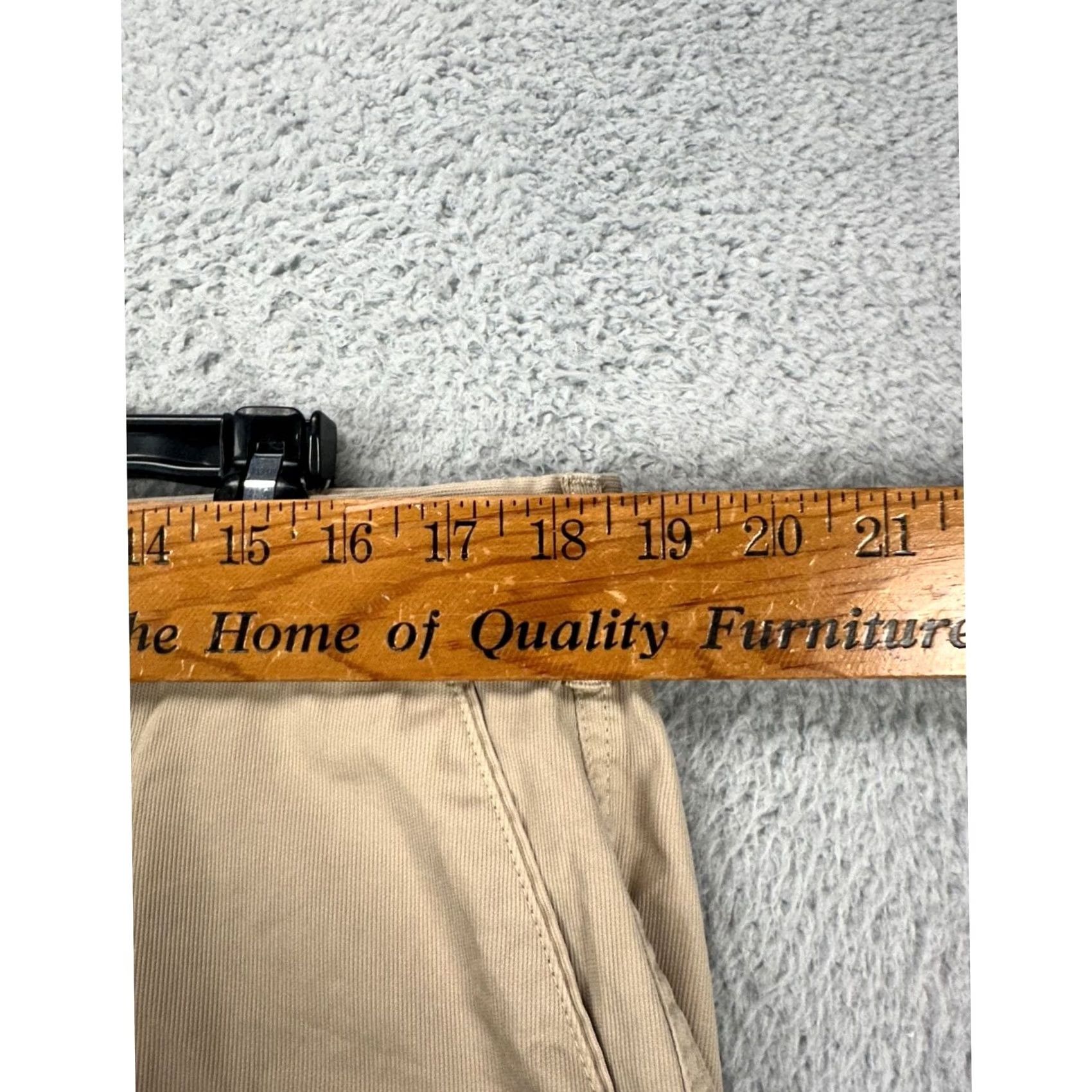 Peter Millar Peter Millar Shorts Mens 36 Tan Khakis Chino Flat Front Pockets Stretch Casual Cotton Tencel Spandex Outdoor White Brown Mens Size US 36 / EU 52 - 7 Thumbnail