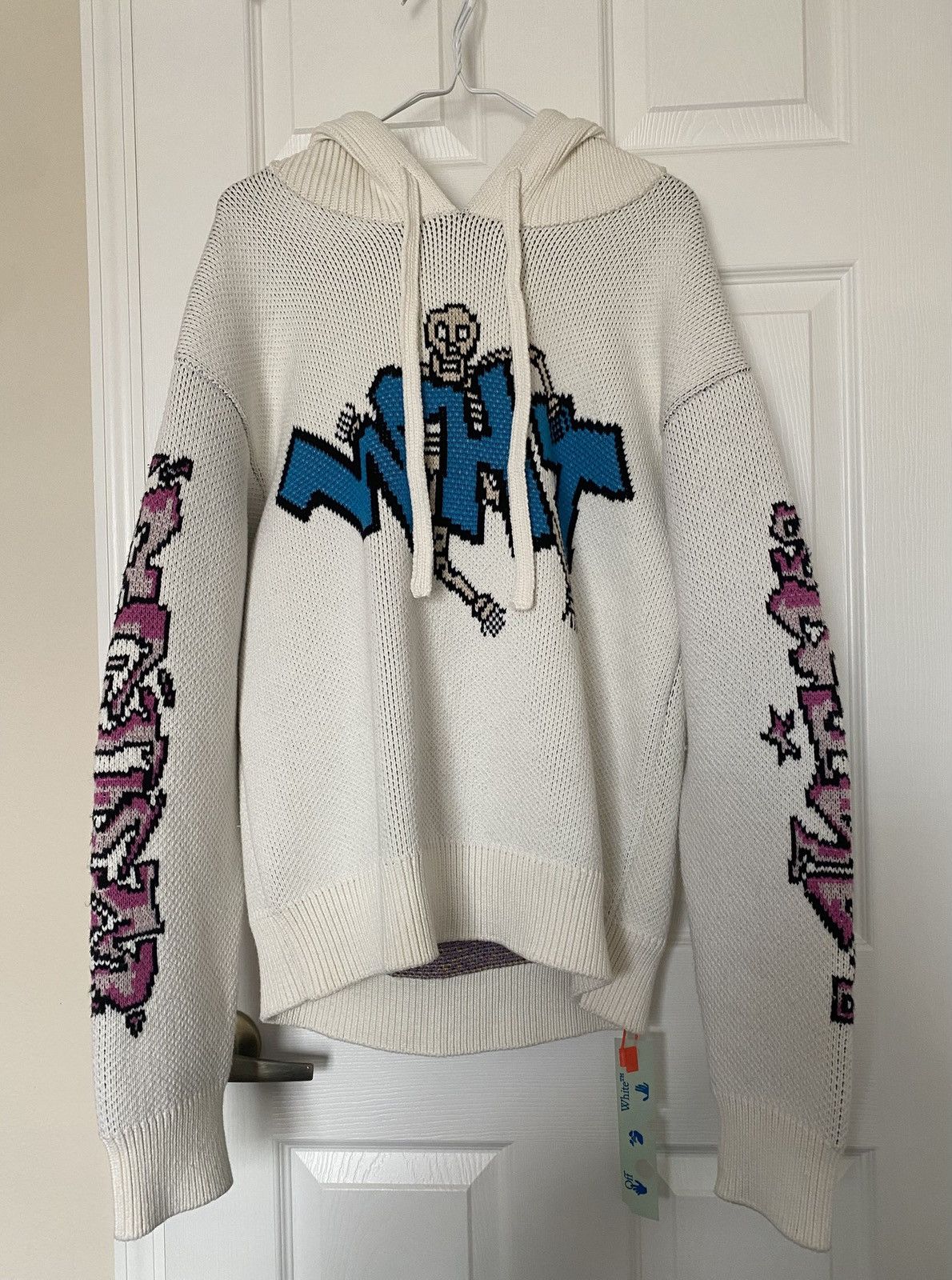 Off-White Off-White Graffiti Knit Hoodie Size Medium Size US M / EU 48-50 / 2 - 1 Thumbnail