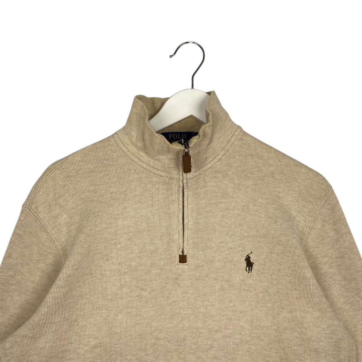 Vintage Vintage Polo Ralph Lauren Half Zipper Brown Pony Sweatshirt Size XS / US 0-2 / IT 36-38 - 4 Thumbnail