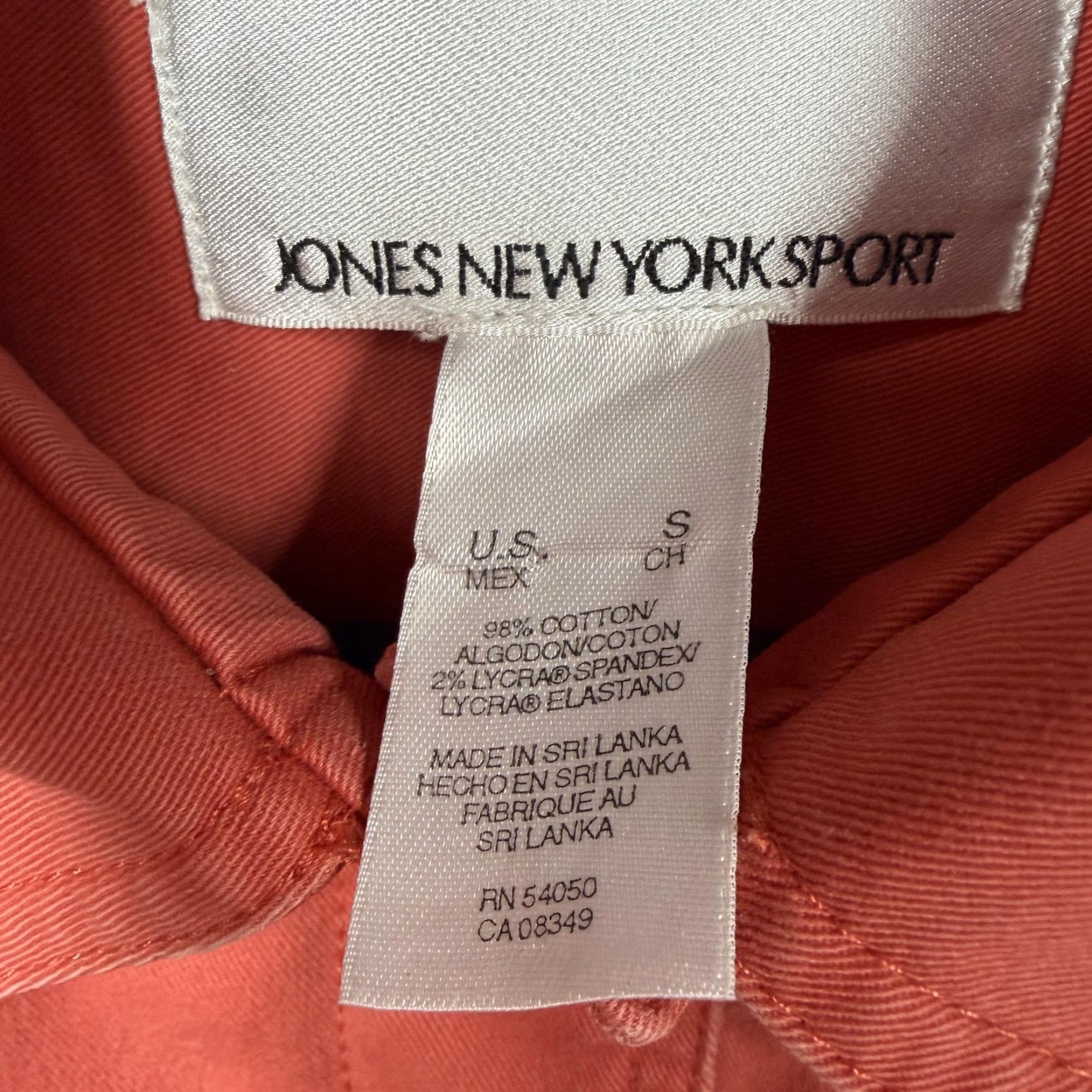 Jones New York Jones New York Sport Trucker Jacket Womens S Orange Twill Stretch Casual Daily Coat Size S / US 4 / IT 40 - 6 Thumbnail