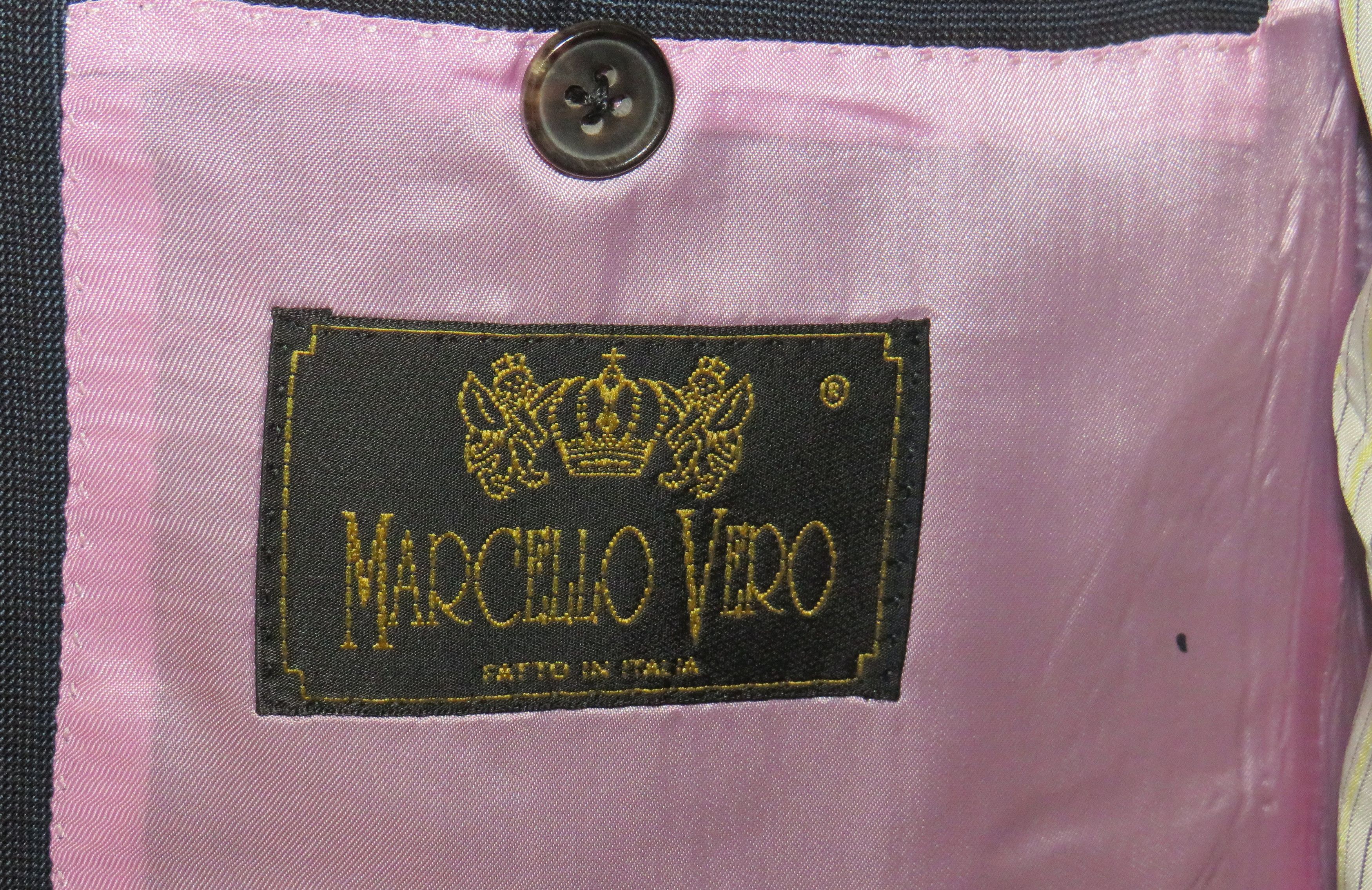 Other Marcello Vero x D’avenza Cashmere Blue Stripe Suit 43R Size 42R - 17 Thumbnail