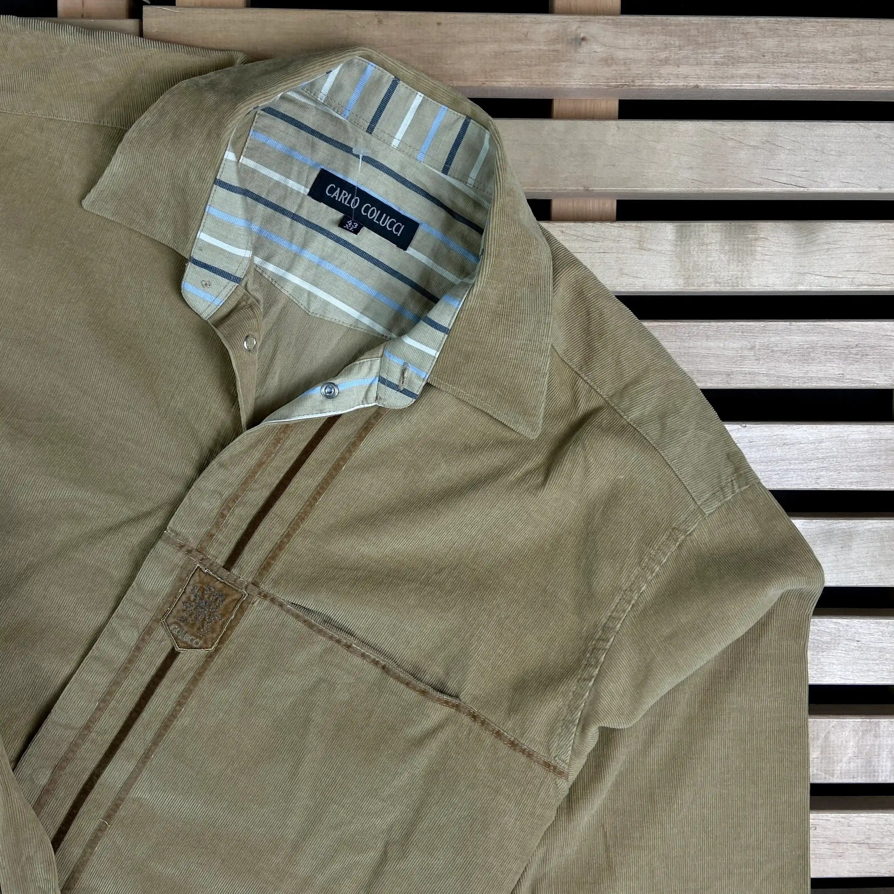 Carlo Colucci × Vintage Mens Shirt Long Sleeve Carlo Colucci Vintage Size XL Size US XL / EU 56 / 4 - 2 Thumbnail