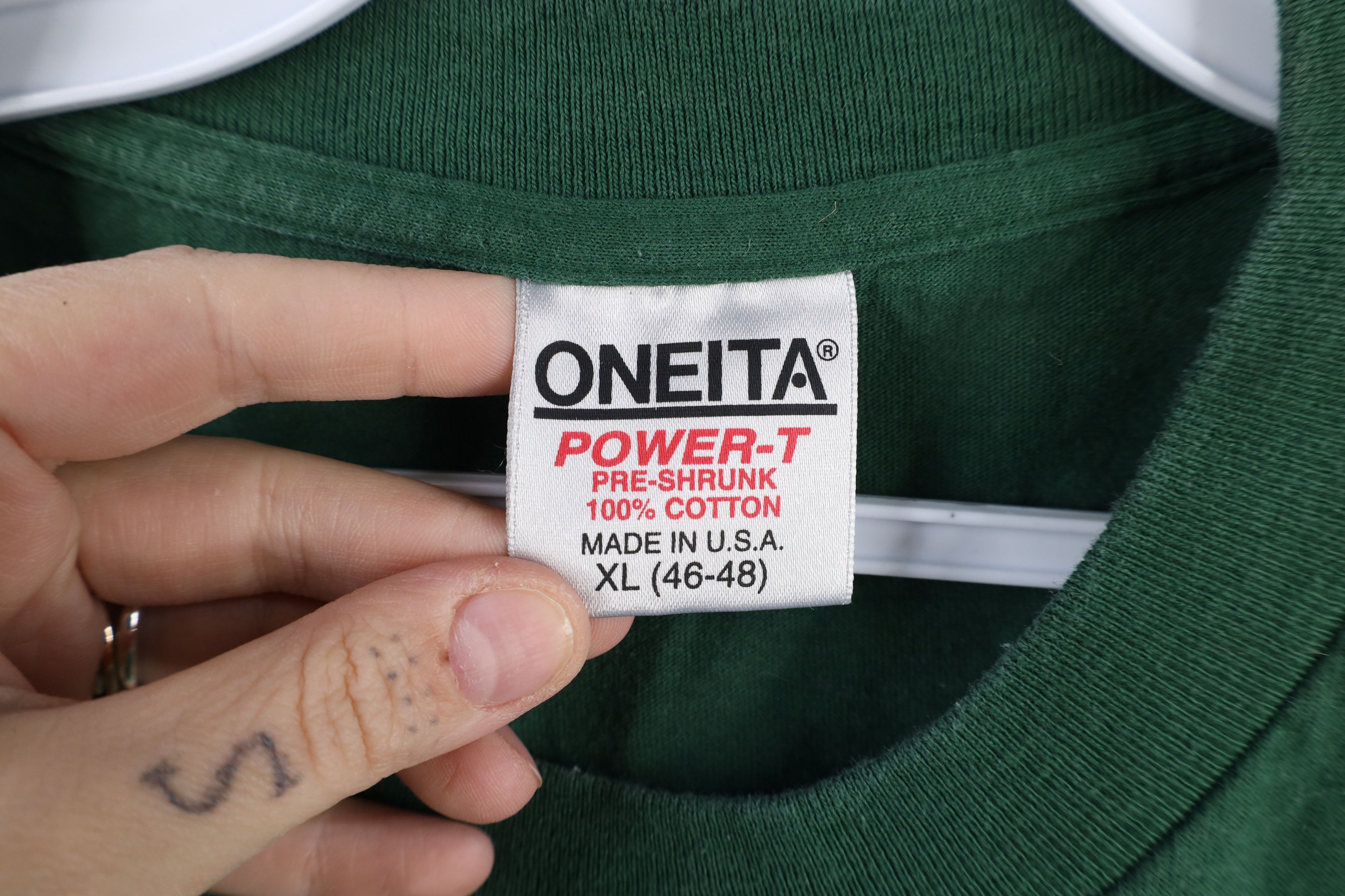 Vintage Vintage 90s Spell Canterbury New Hampshire T-Shirt Green USA Size US XL / EU 56 / 4 - 8 Thumbnail